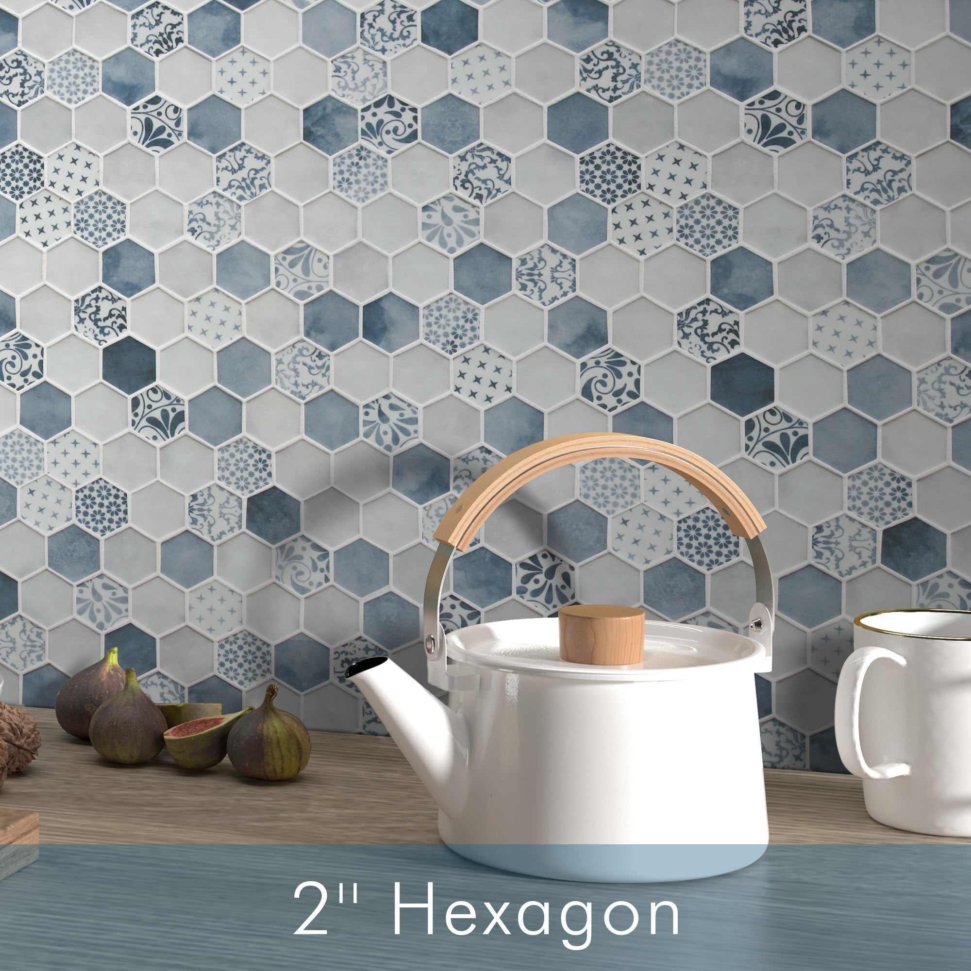 2" Hexagon Mosaic Tile