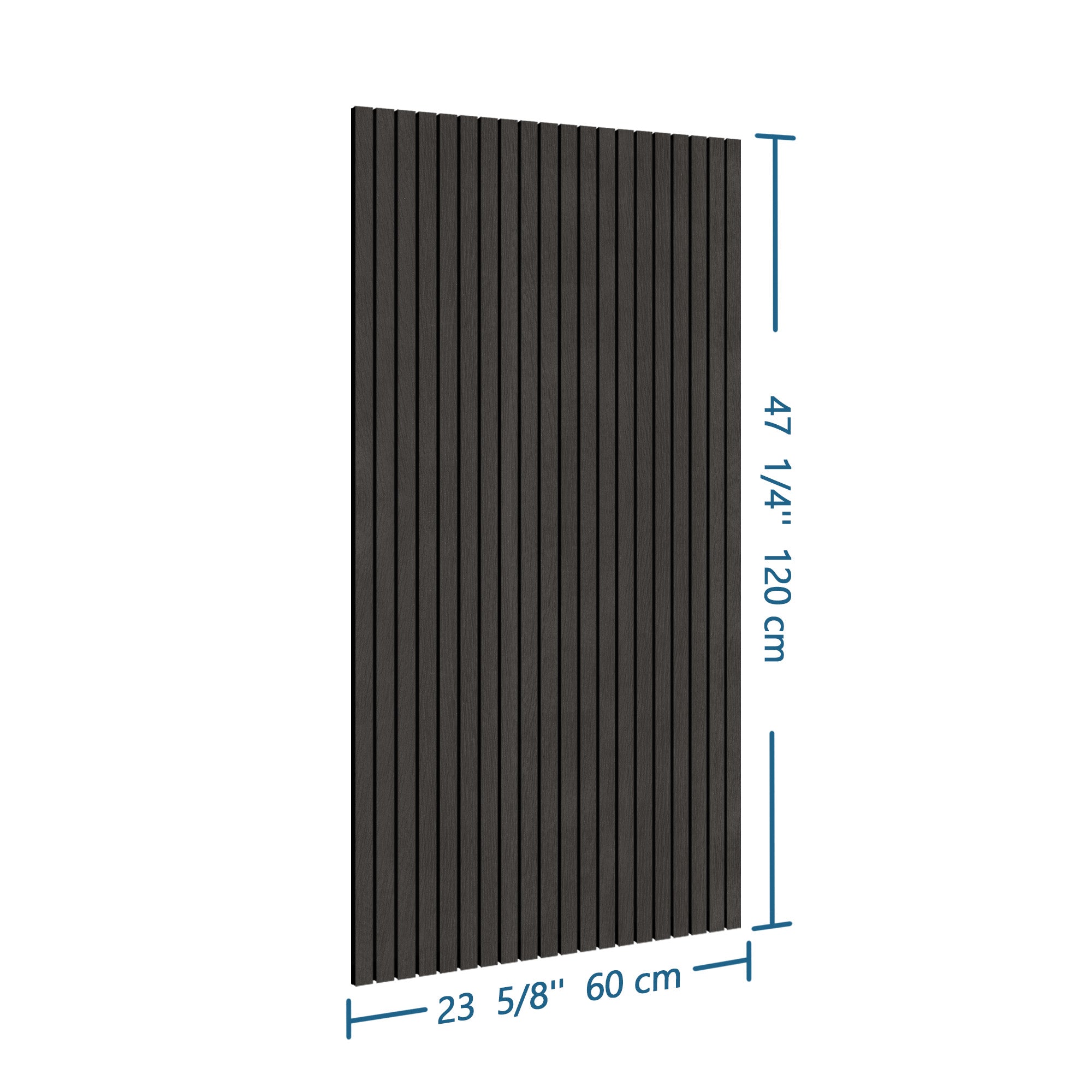 Black Grey Oak Wood Slat Acoustic Panels Decorative Wall Paneling