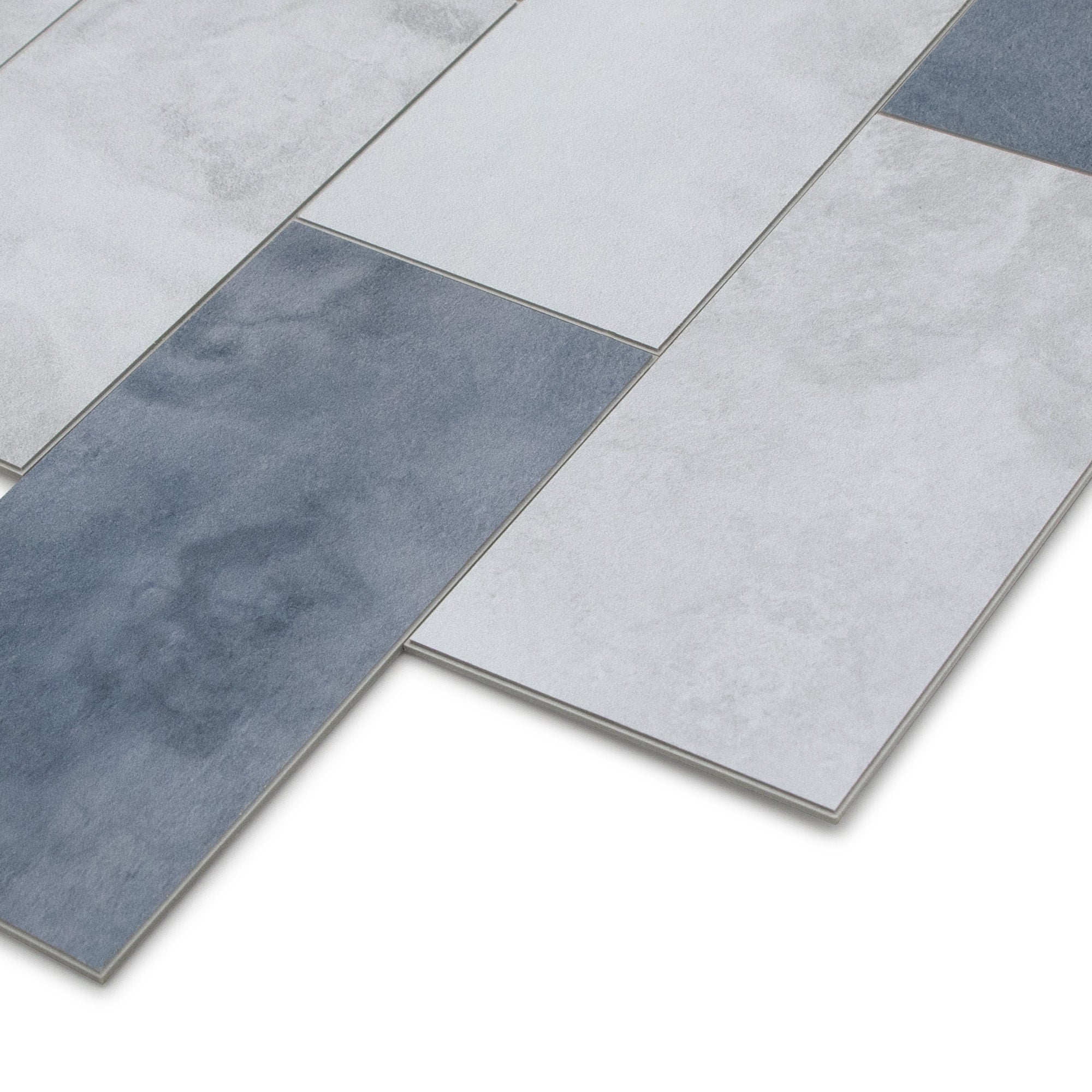 3x6" Blue Cement Peel and Stick Tile