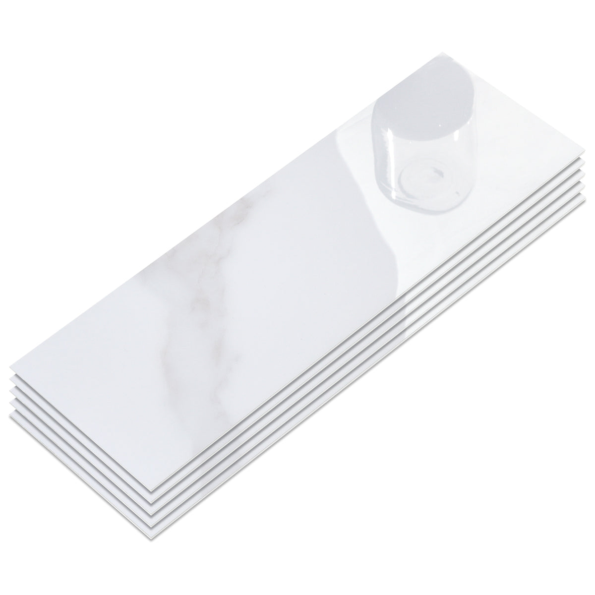 4x12" Subway Carrara White Peel and Stick Backsplash Tile