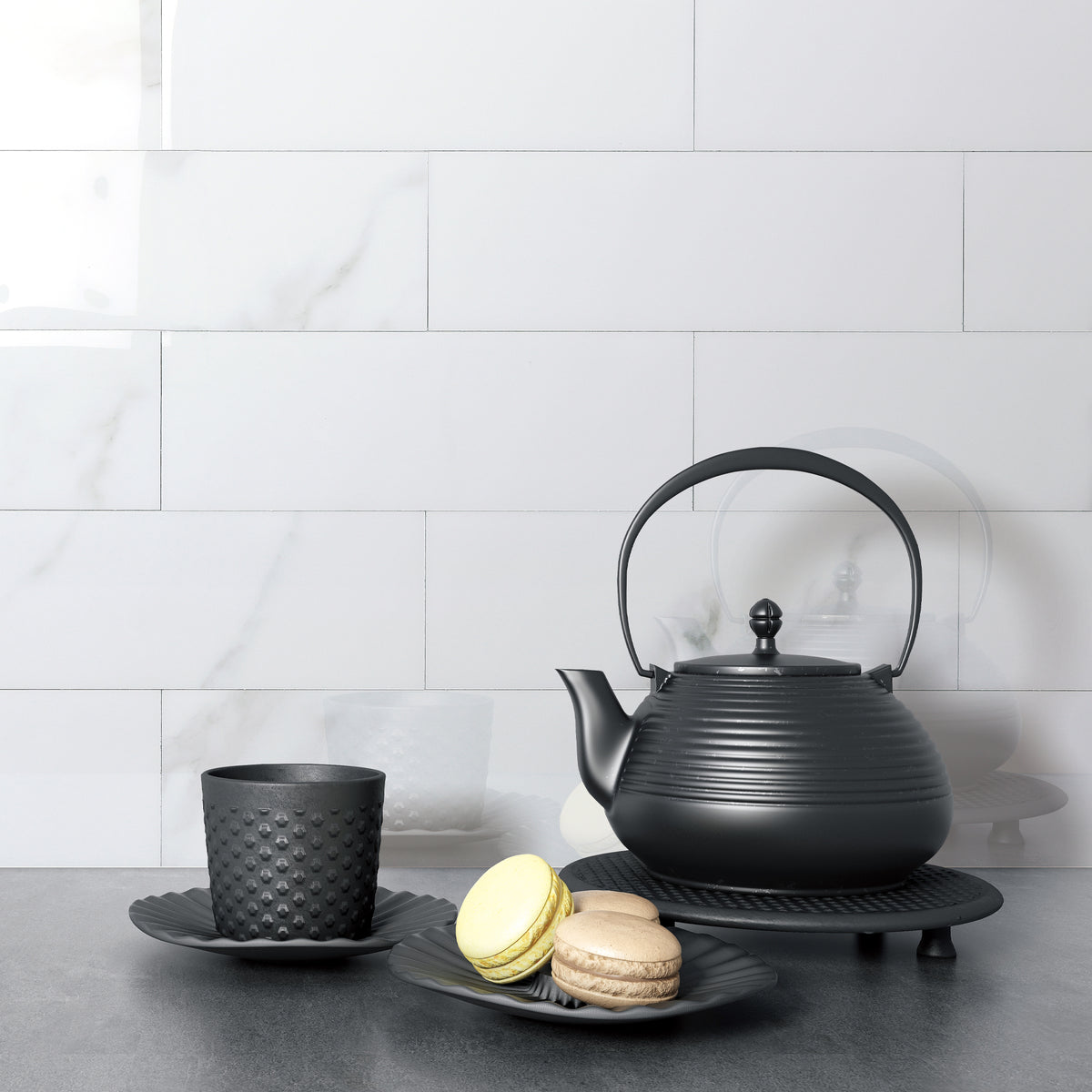 4x12" Subway Carrara White Peel and Stick Backsplash Tile