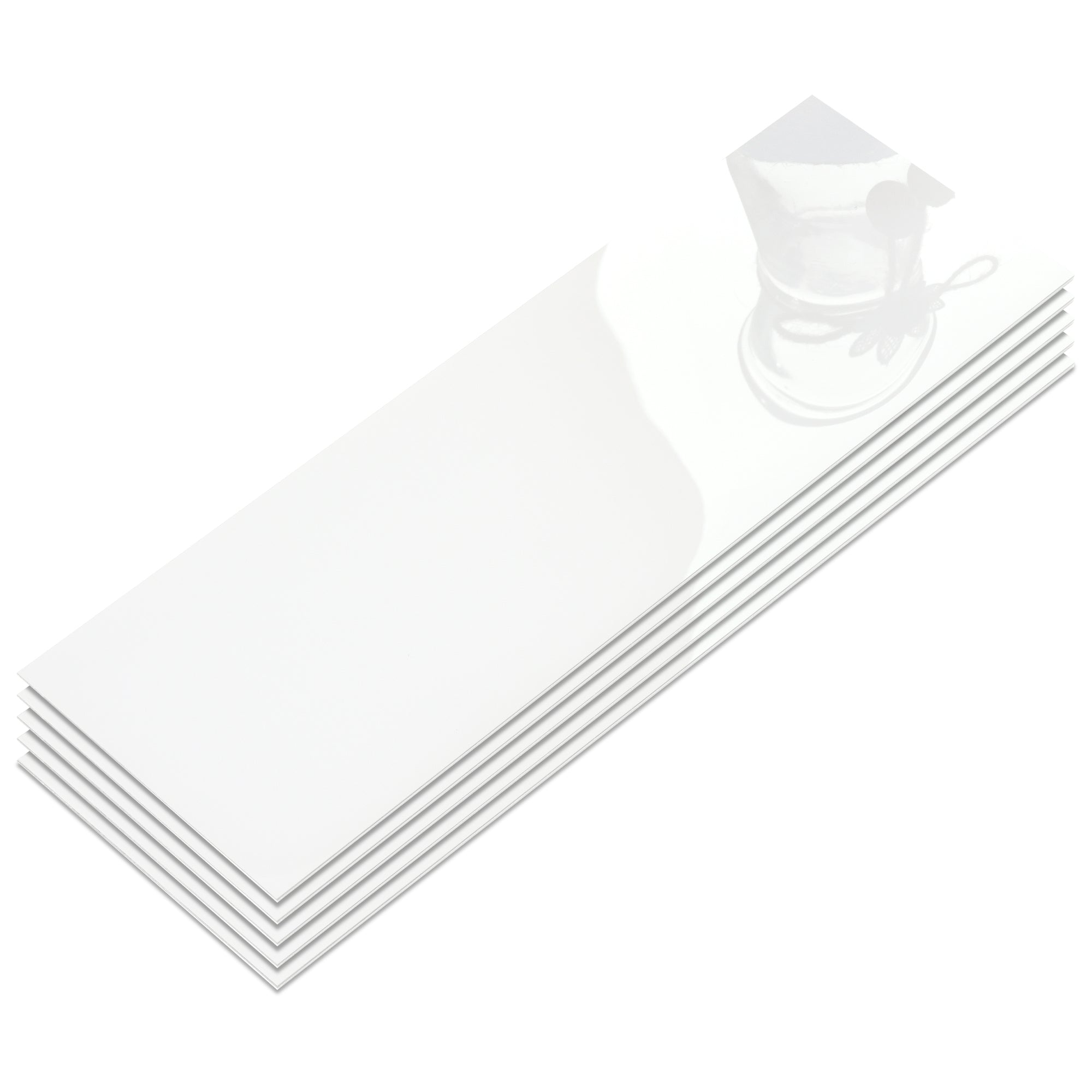 4x12" Subway Pure White Peel and Stick Backsplash Tile