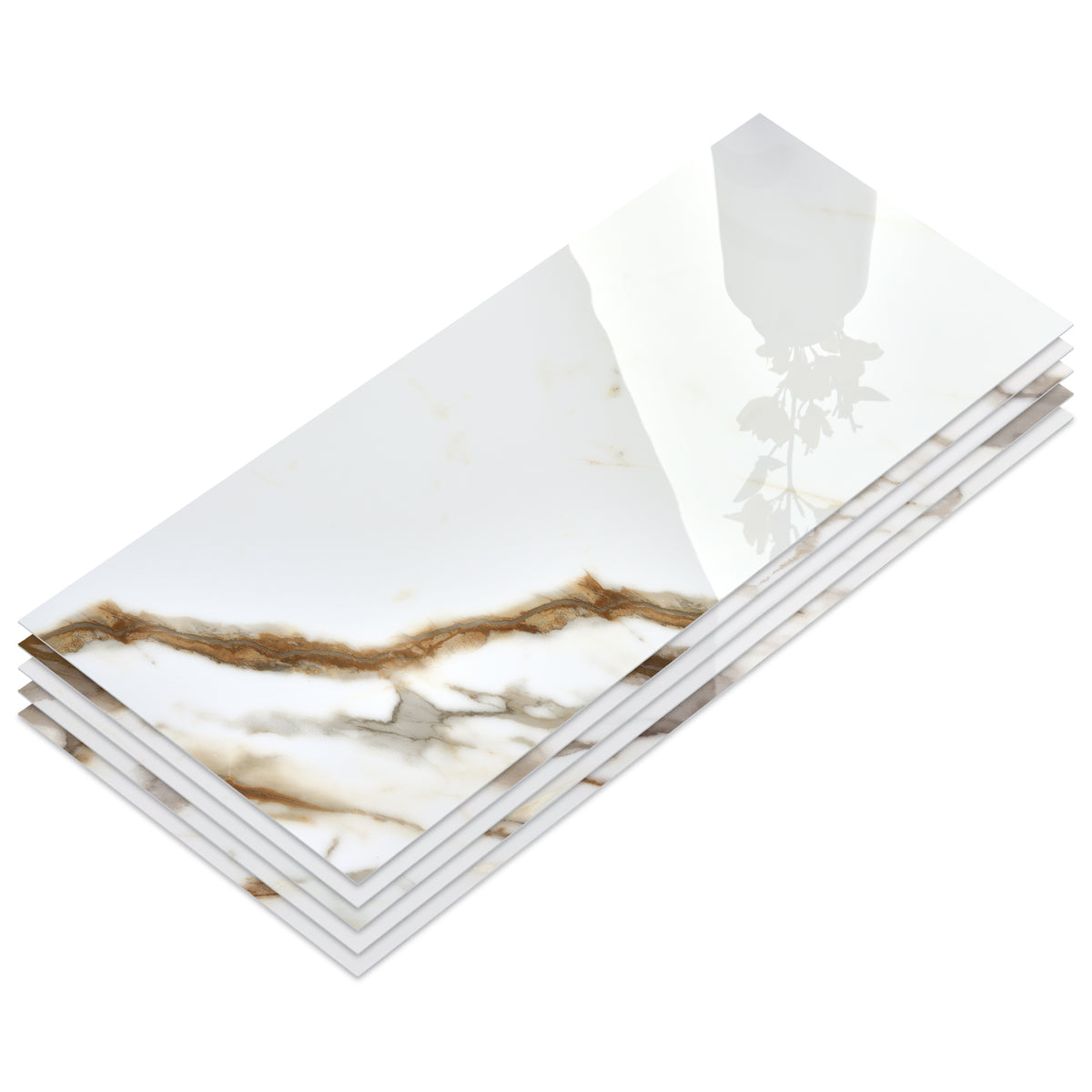 12x24" Subway Calacatta Gold Peel and Stick Backsplash Tile