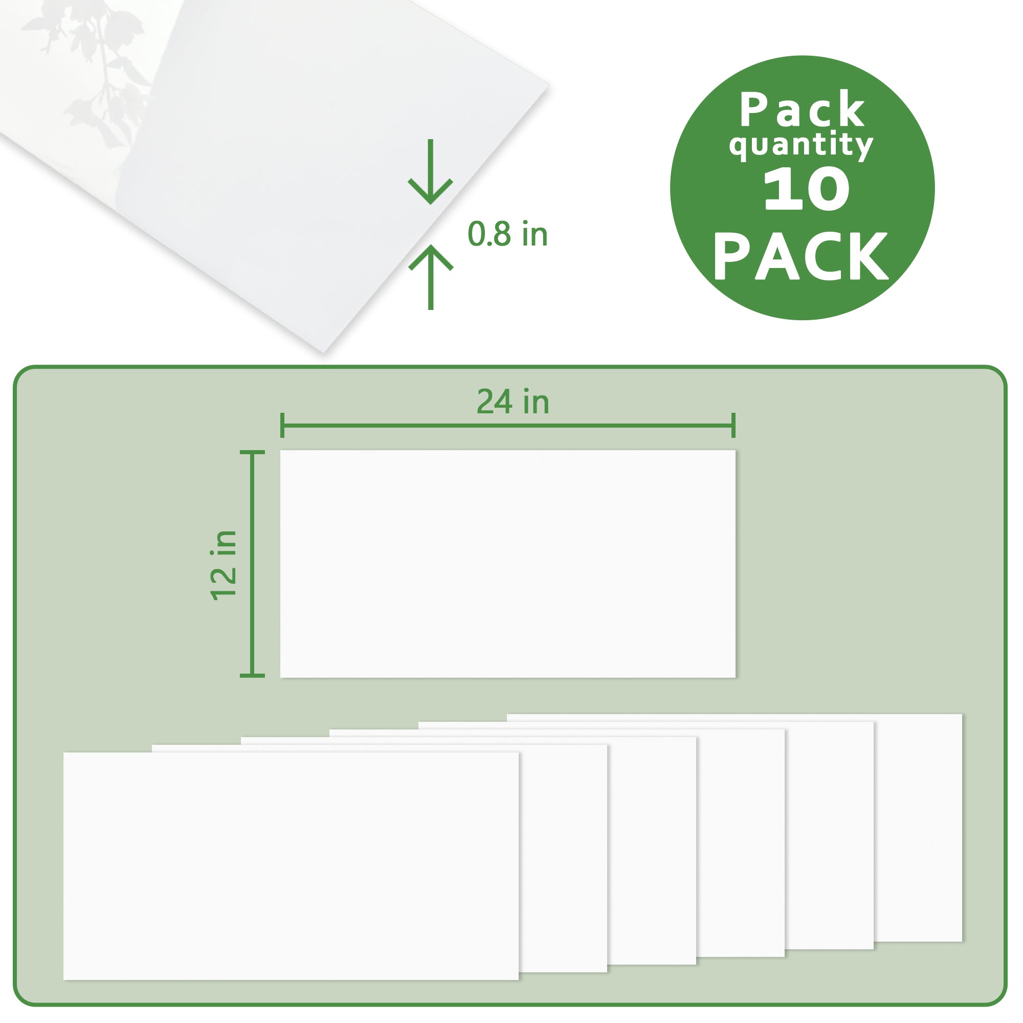 12x24" Subway Pure White Peel and Stick Backsplash Tile