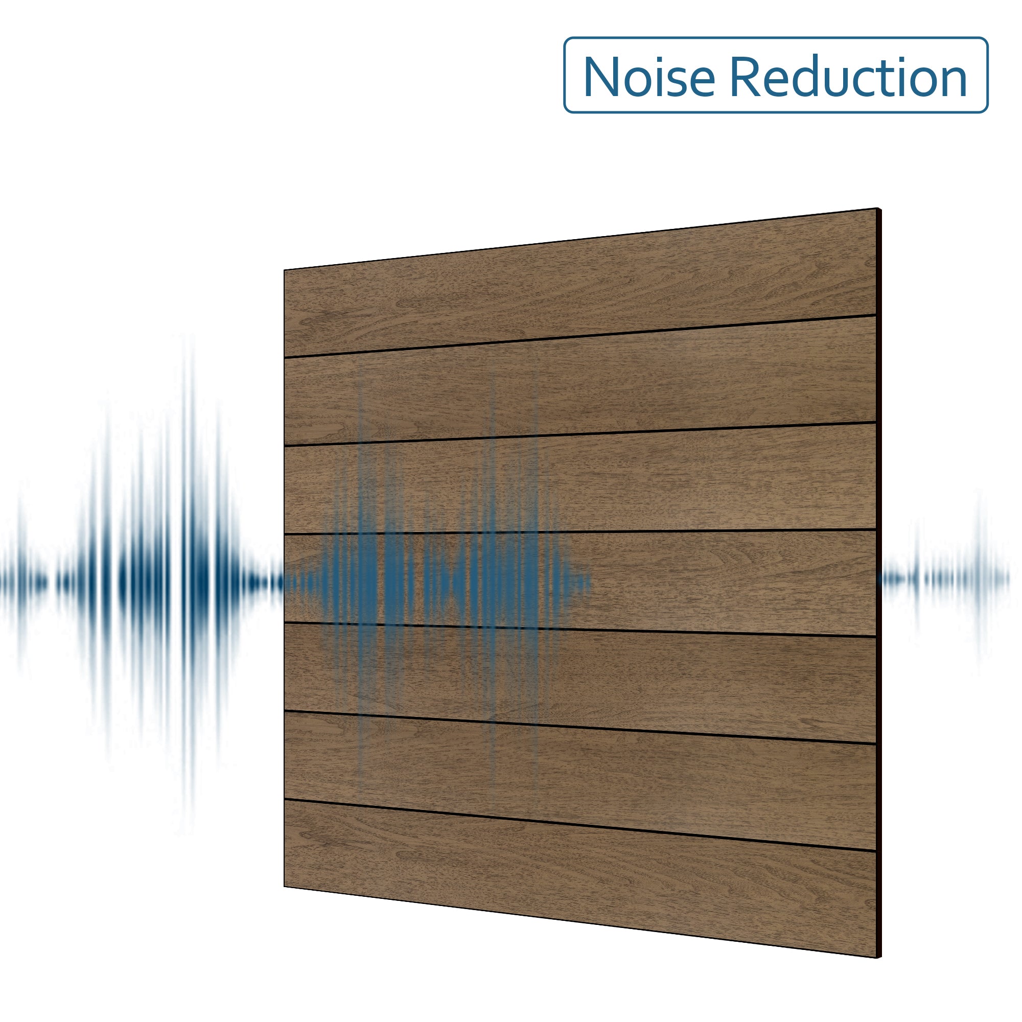 Walnut Peel and Stick Acoustic Wall Plank
