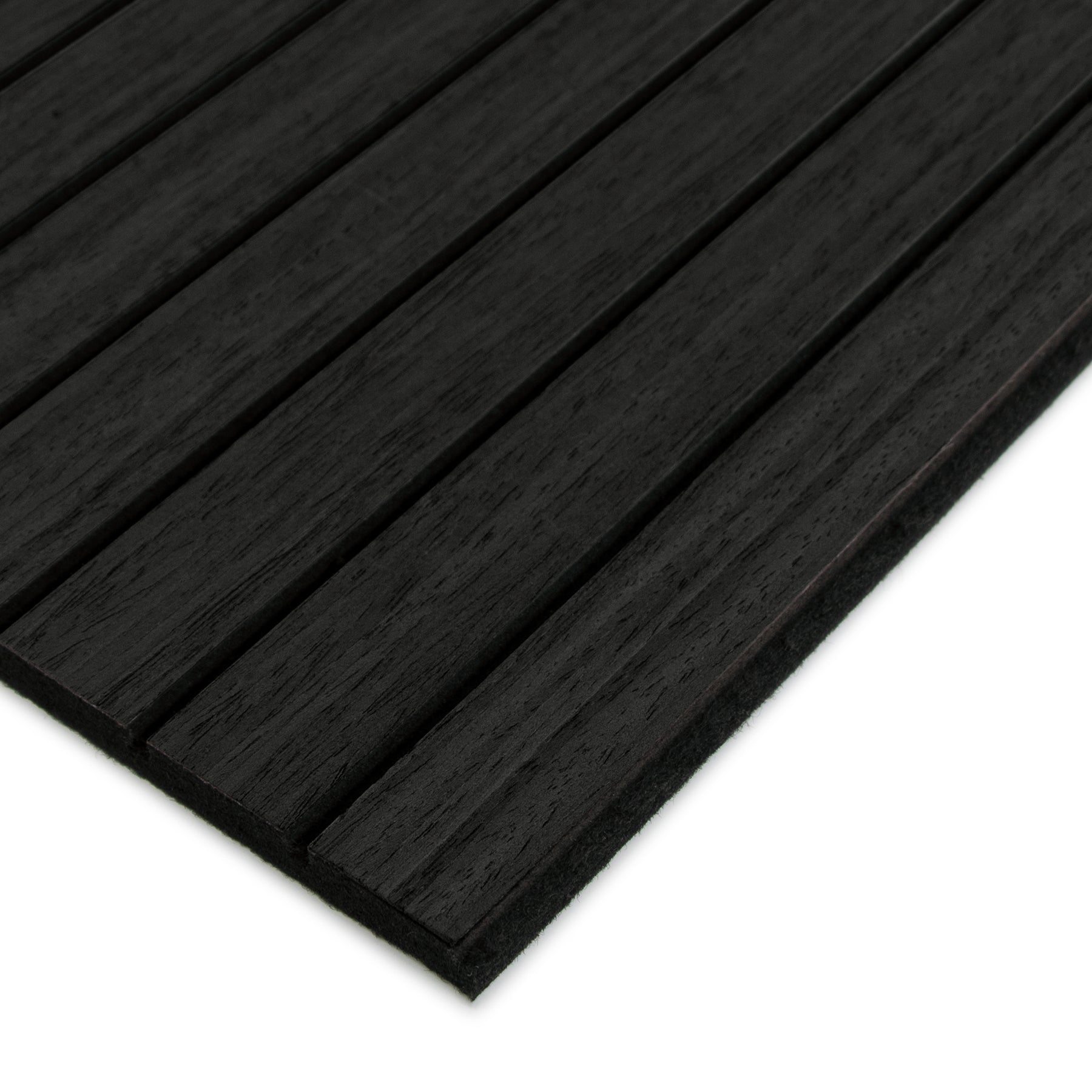 Black Oak Wood Slat Acoustic Panels Decorative Wall Paneling