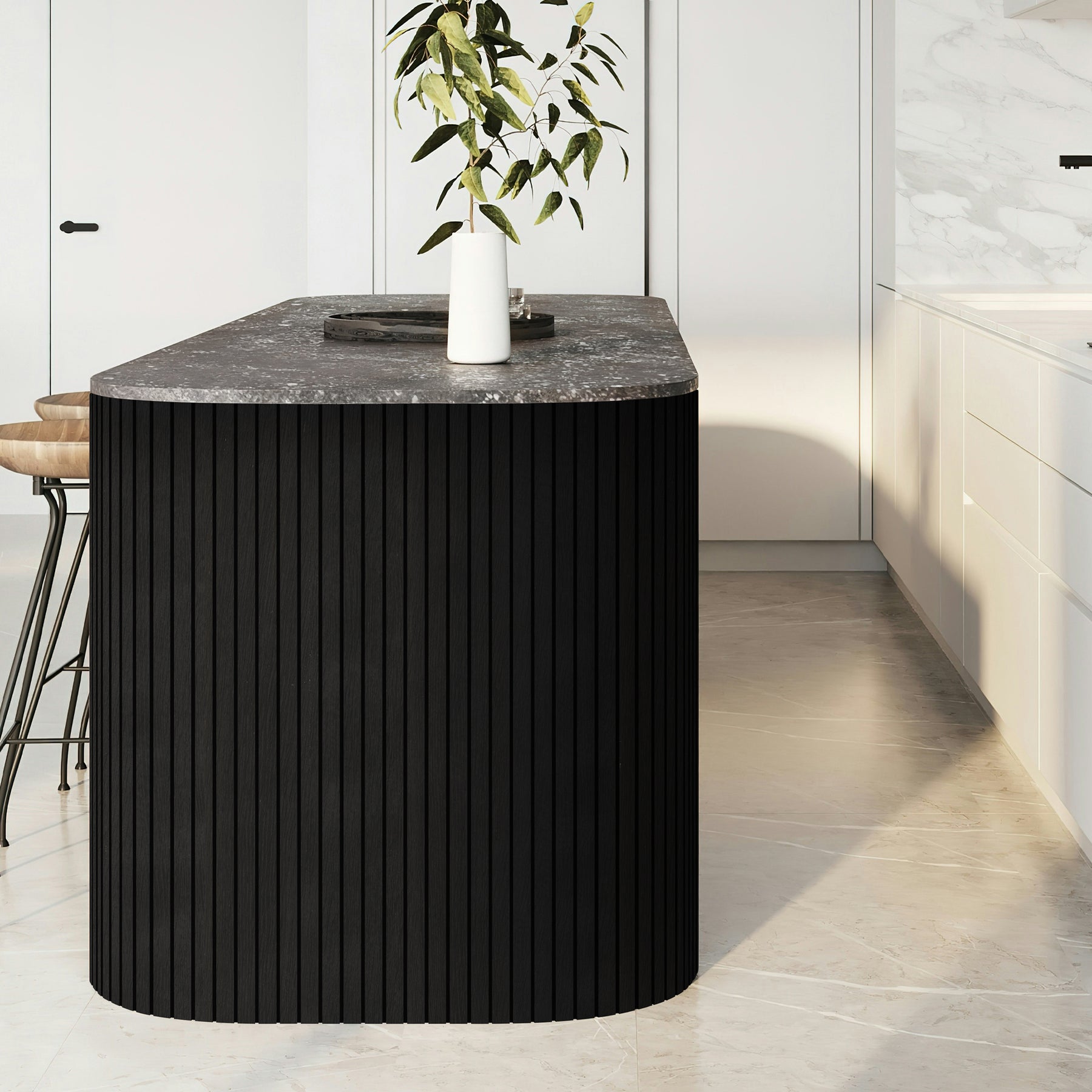 Black Oak Wood Slat Acoustic Panels Decorative Wall Paneling