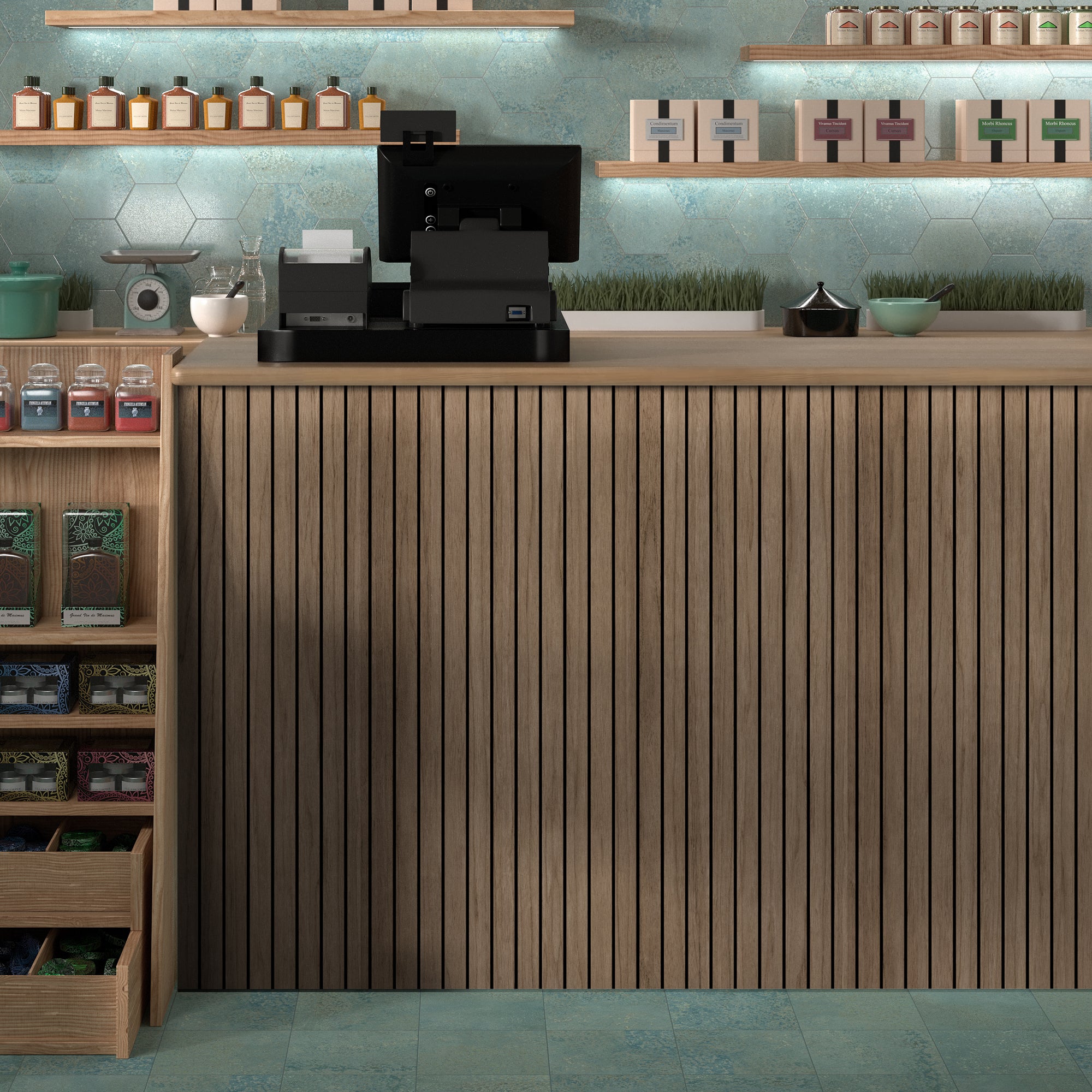 Walnut Wood Slat Acoustic Panels Decorative Wall Paneling