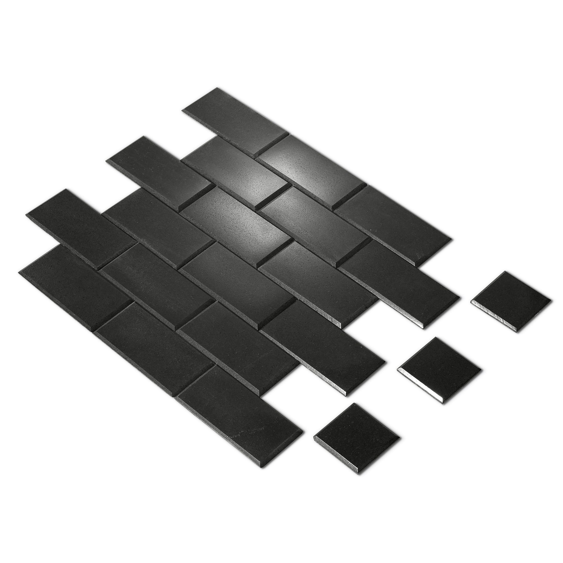 Subway Black Natural Marble Peel and Stick Backsplash Tile