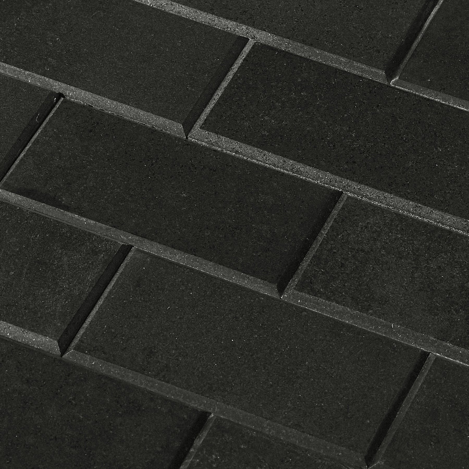 Subway Black Natural Marble Peel and Stick Backsplash Tile