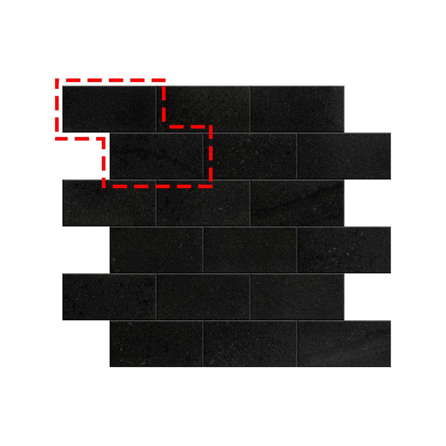 Subway Black Natural Marble Peel and Stick Backsplash Tile