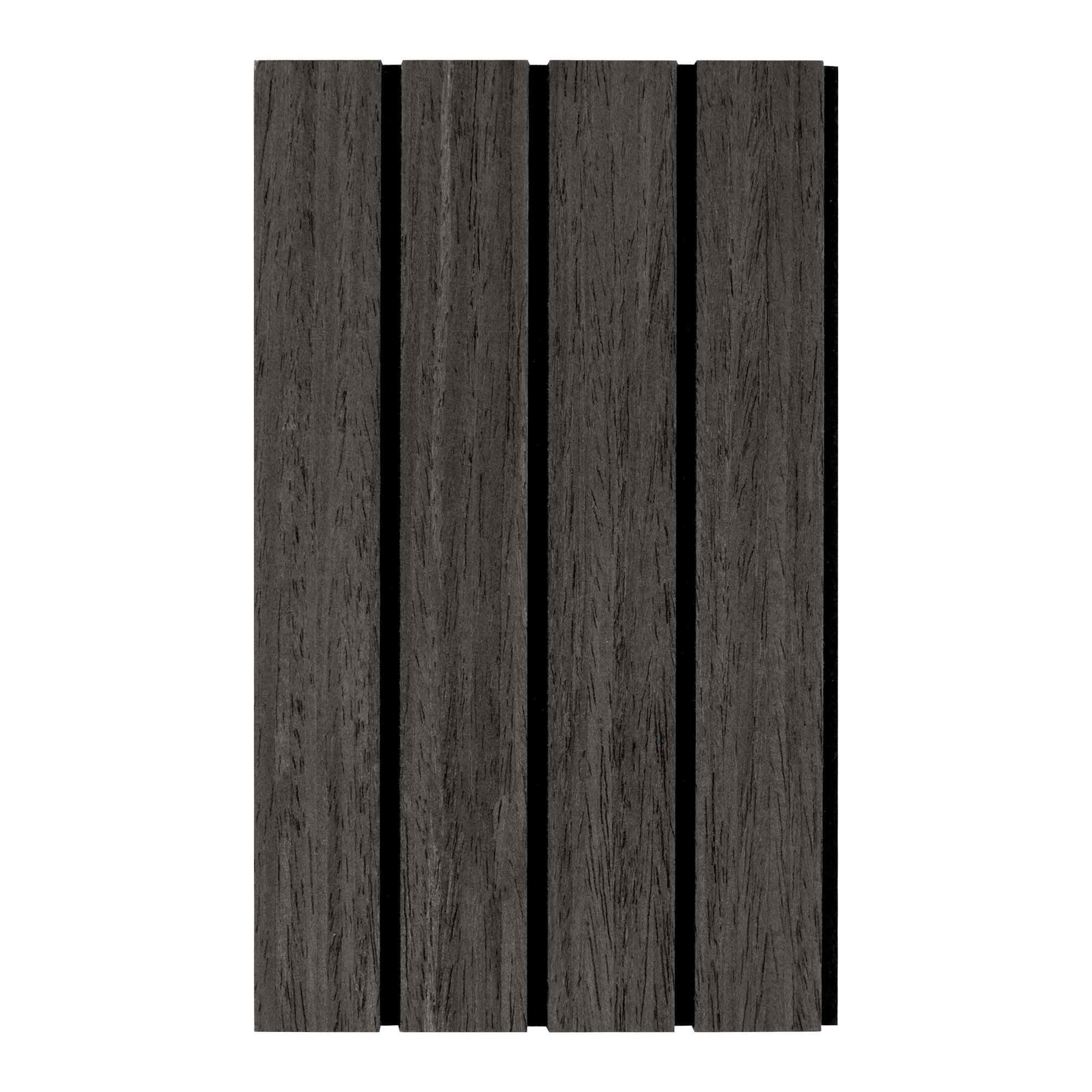 Black Grey Oak Wood Slat Acoustic Panels Decorative Wall Paneling