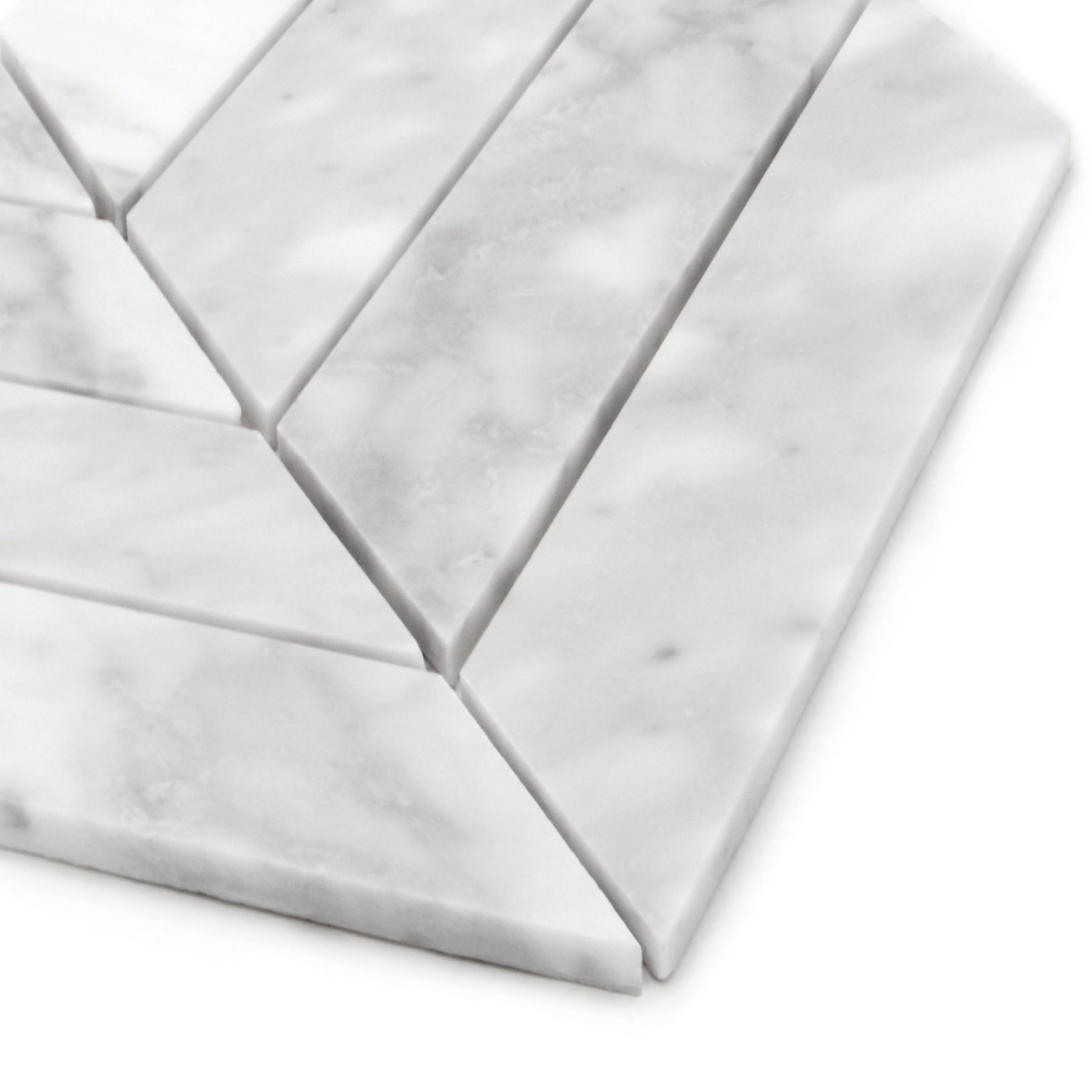Carrara White Chevron Marble Floor And Wall Mosaic Tile