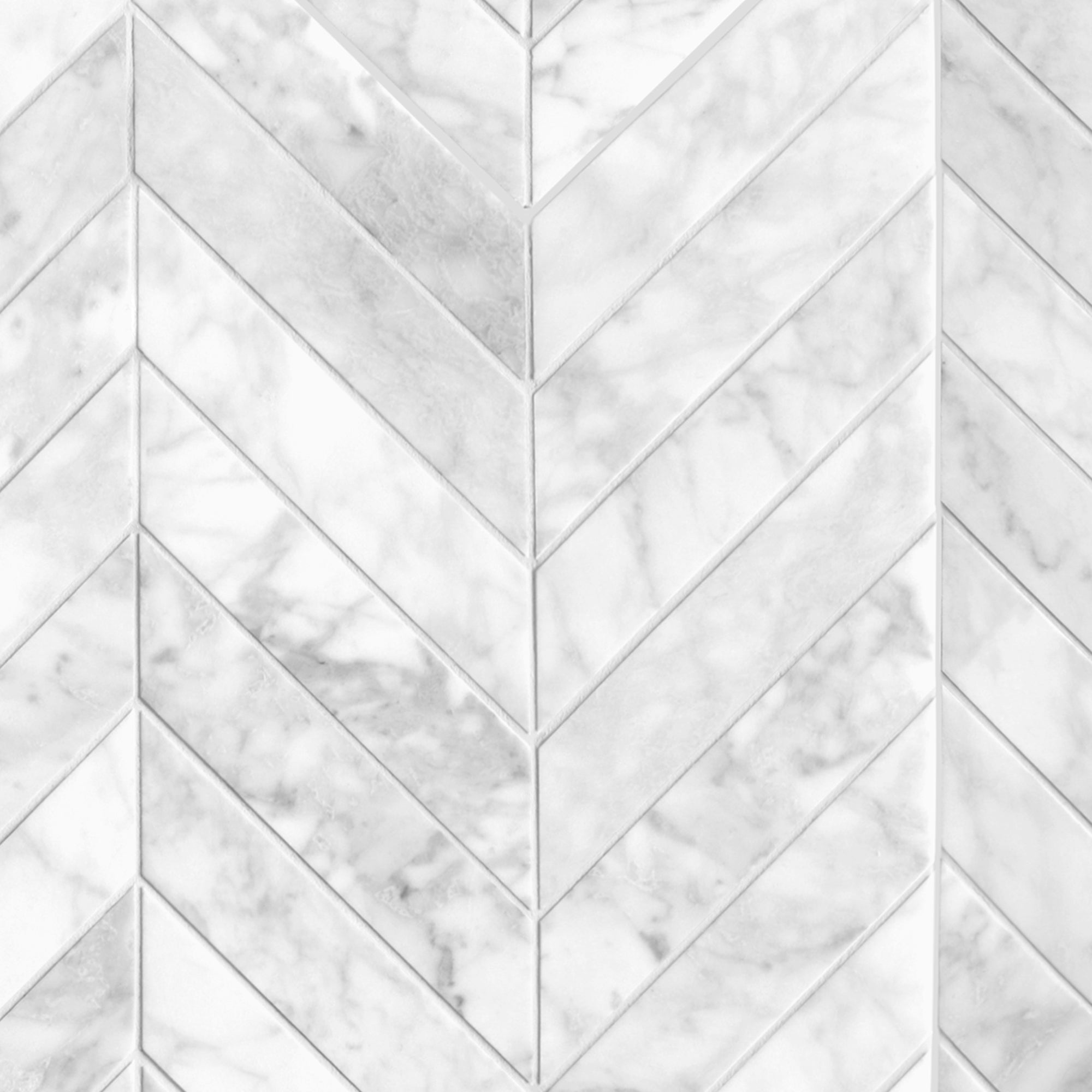 Carrara White Chevron Natural Marble Floor and Wall Mosaic Tile