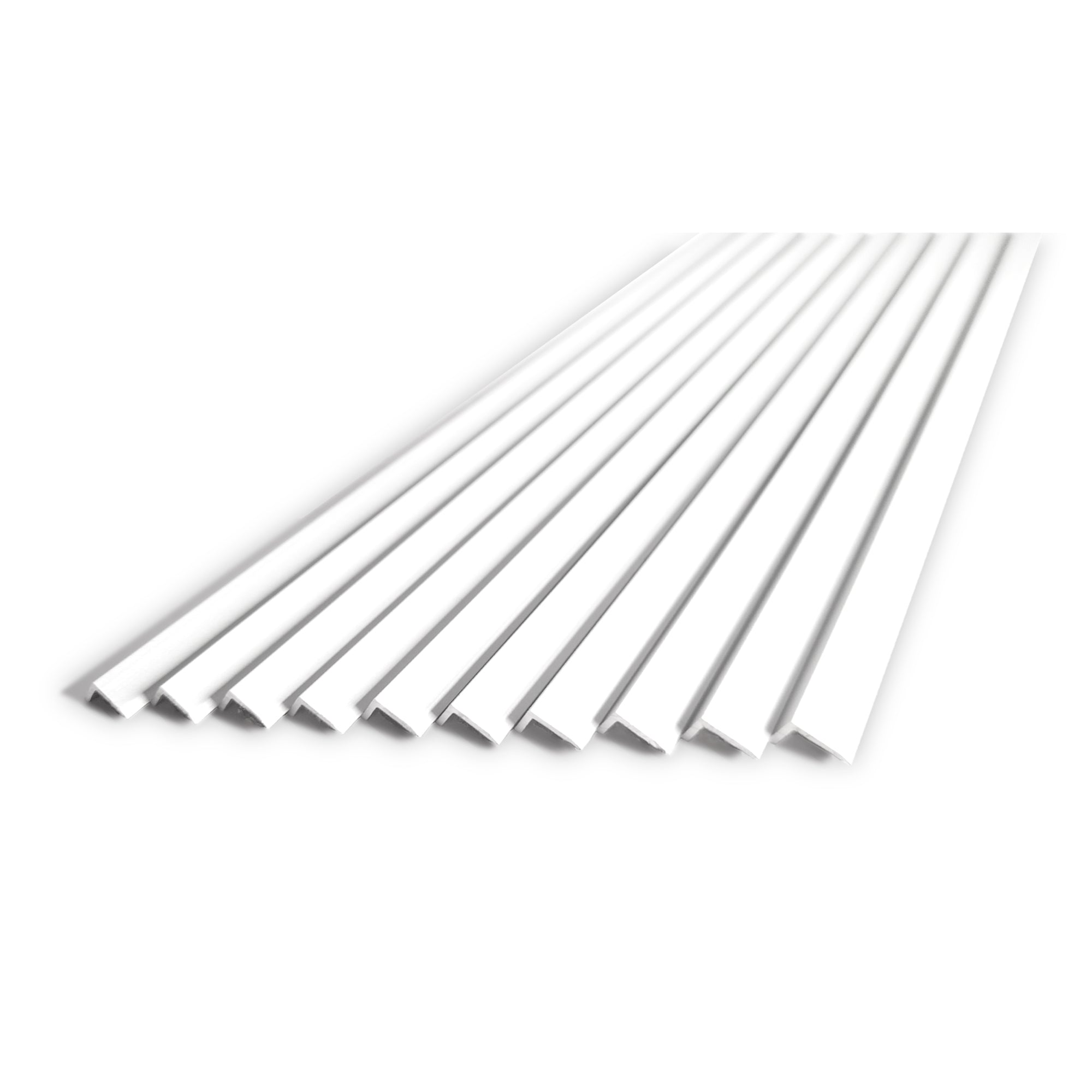 10 Pieces Aluminium Peel and Stick Backsplash Trims, 36Inch Milky Whit