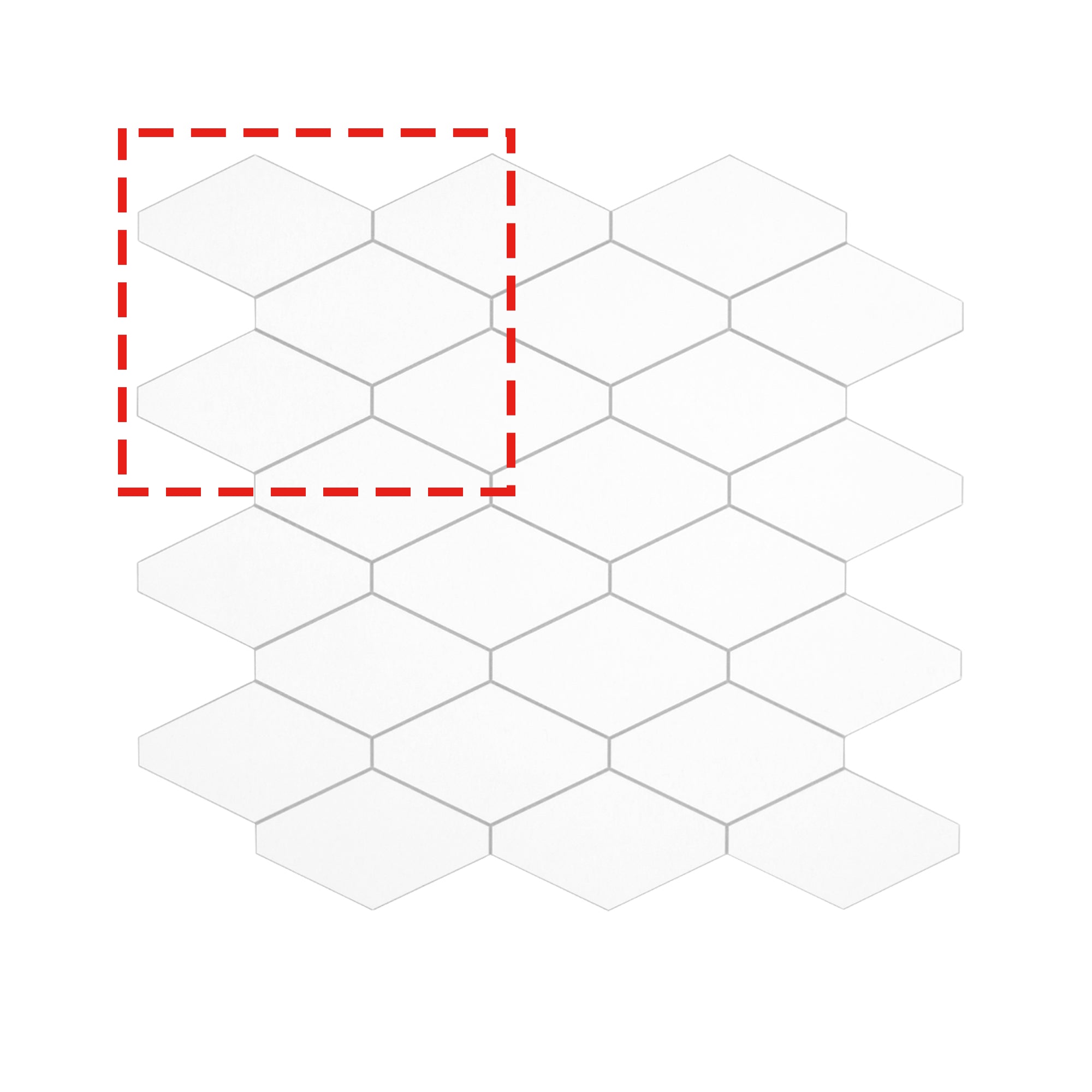 Diamond White Peel and Stick Backsplash Tile