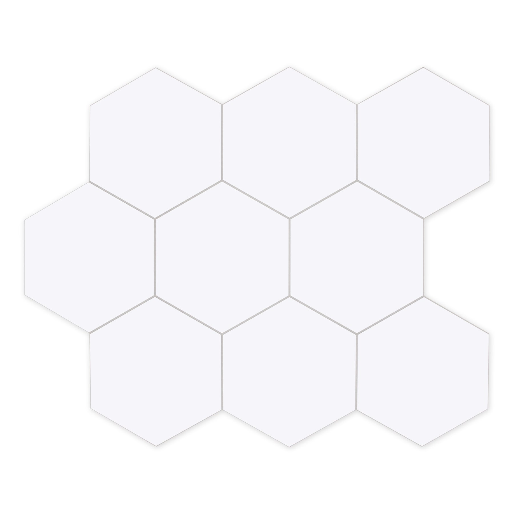 Big Hexagon White Peel And Stick Backsplash Tile