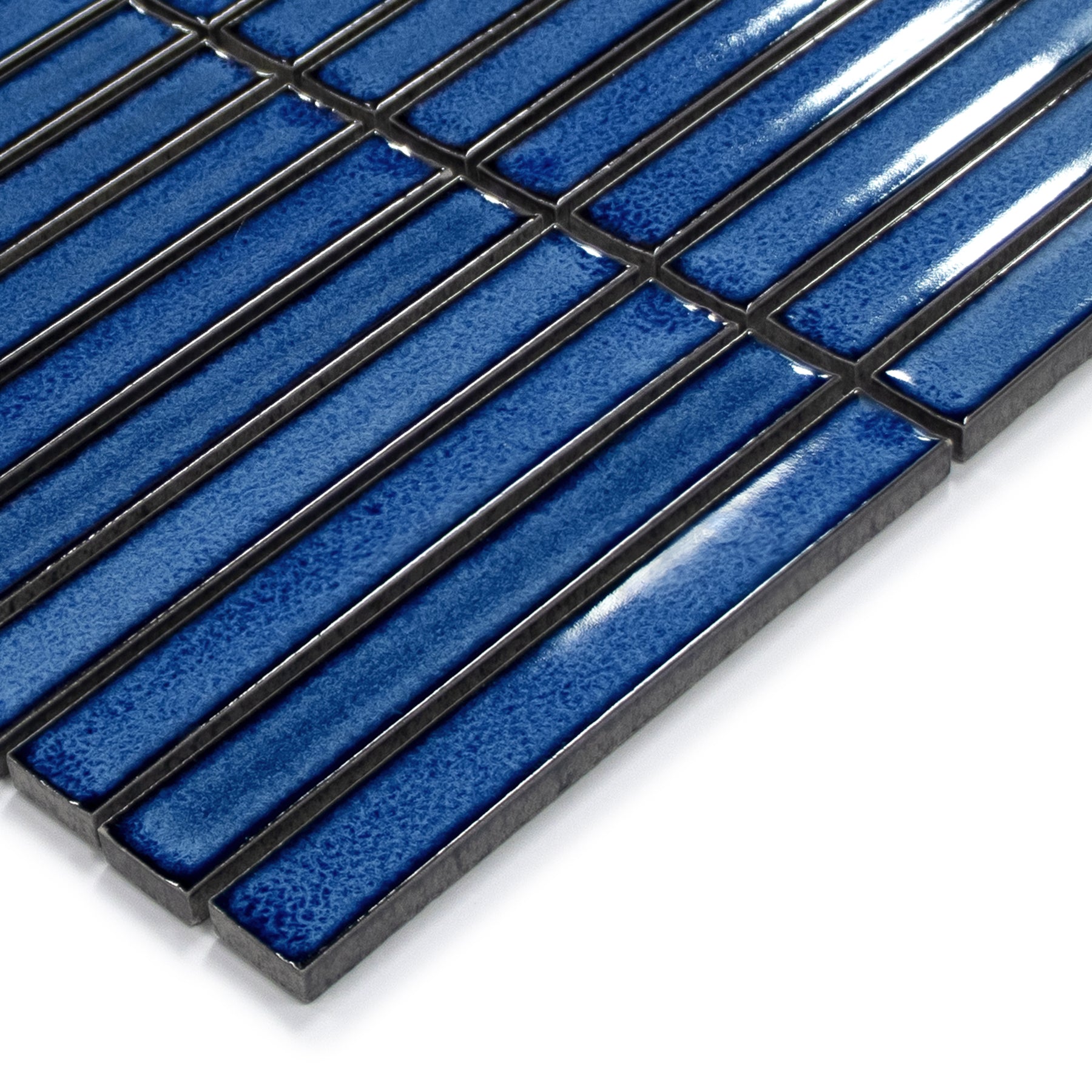 Kit Kat Blue Porcelain Floor and Wall Mosaic Tile