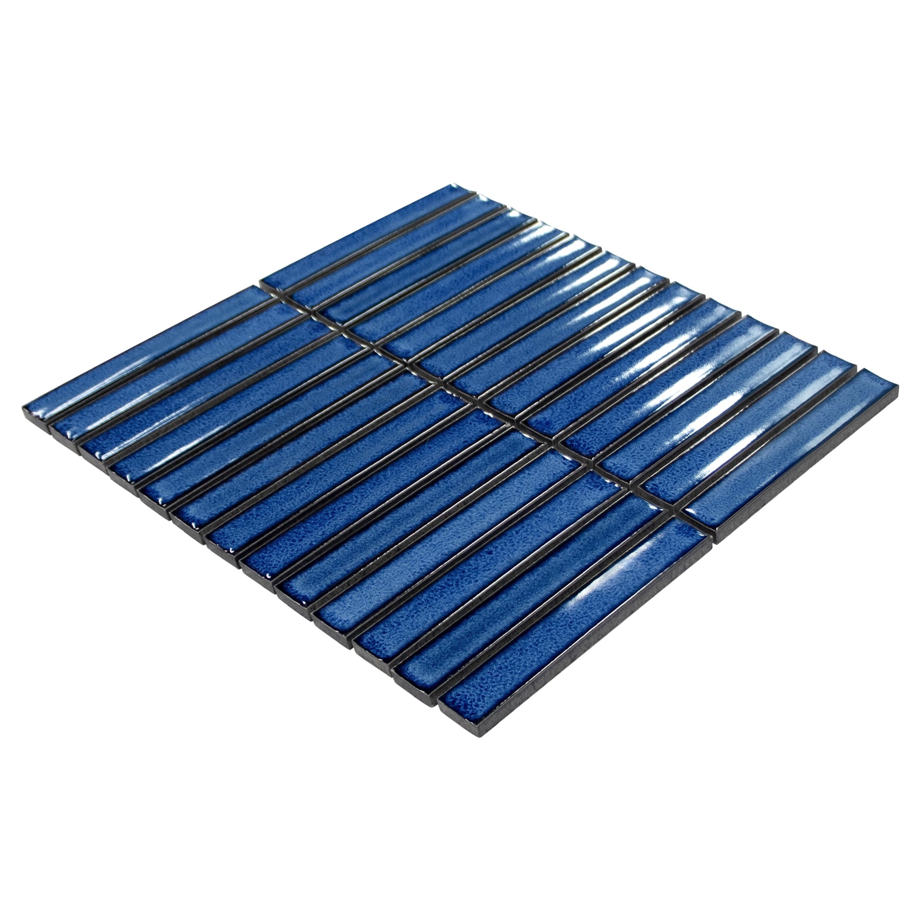 Kit Kat Blue Porcelain Floor and Wall Mosaic Tile