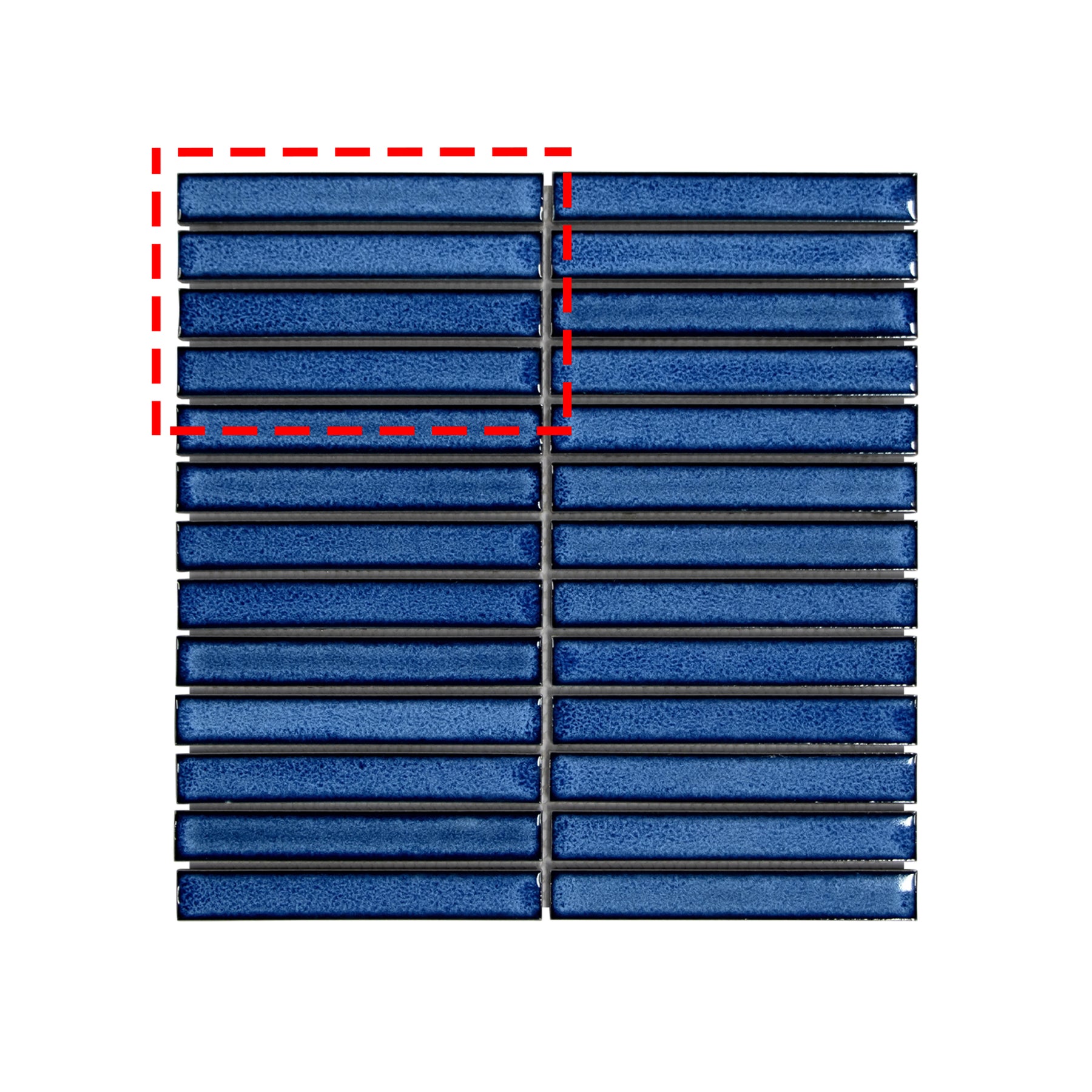 Kit Kat Blue Porcelain Floor and Wall Mosaic Tile