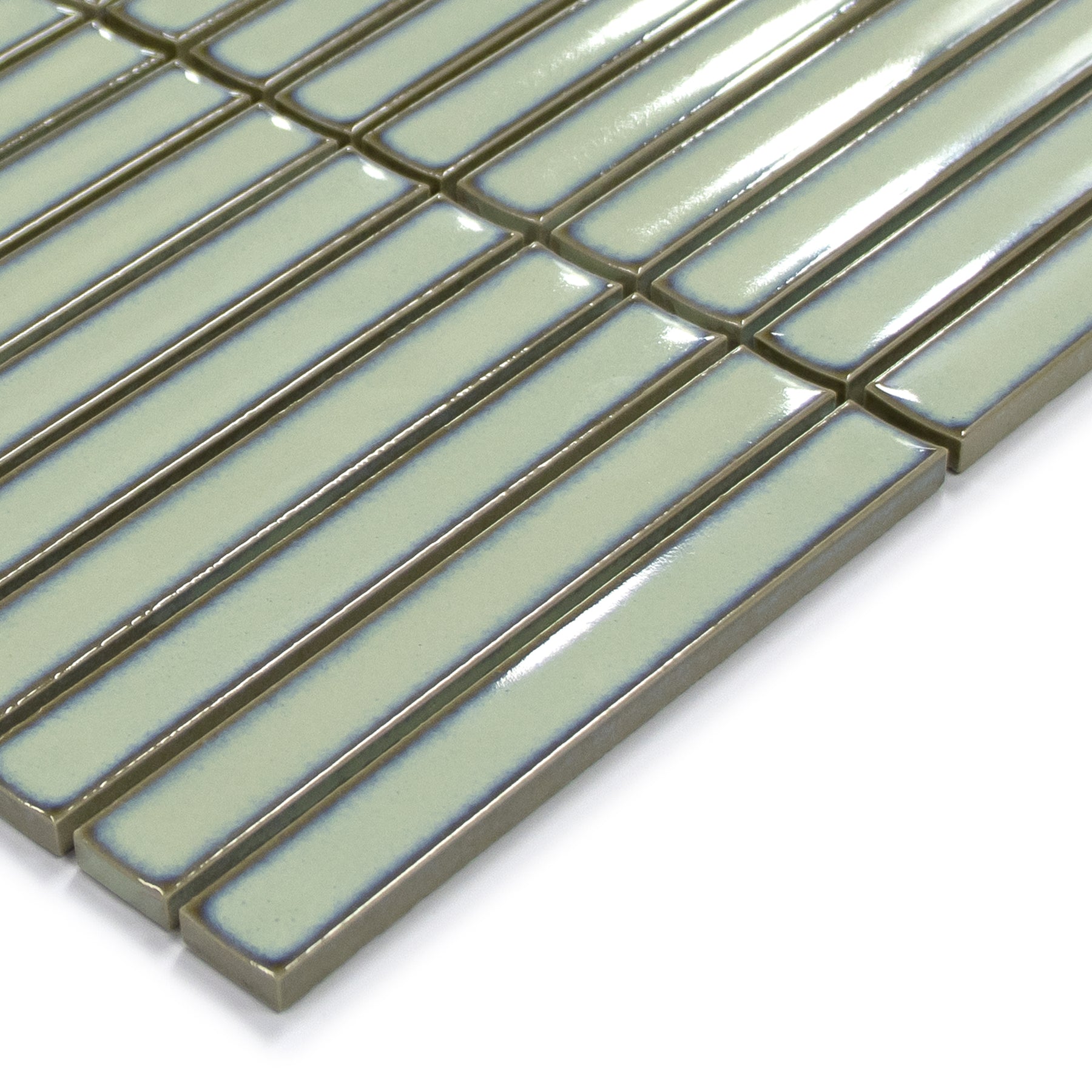 Kit Kat Green Porcelain Floor and Wall Mosaic Tile