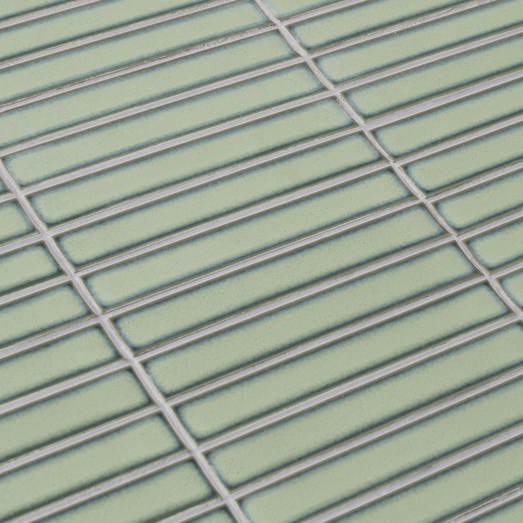 Kit Kat Green Porcelain Floor and Wall Mosaic Tile