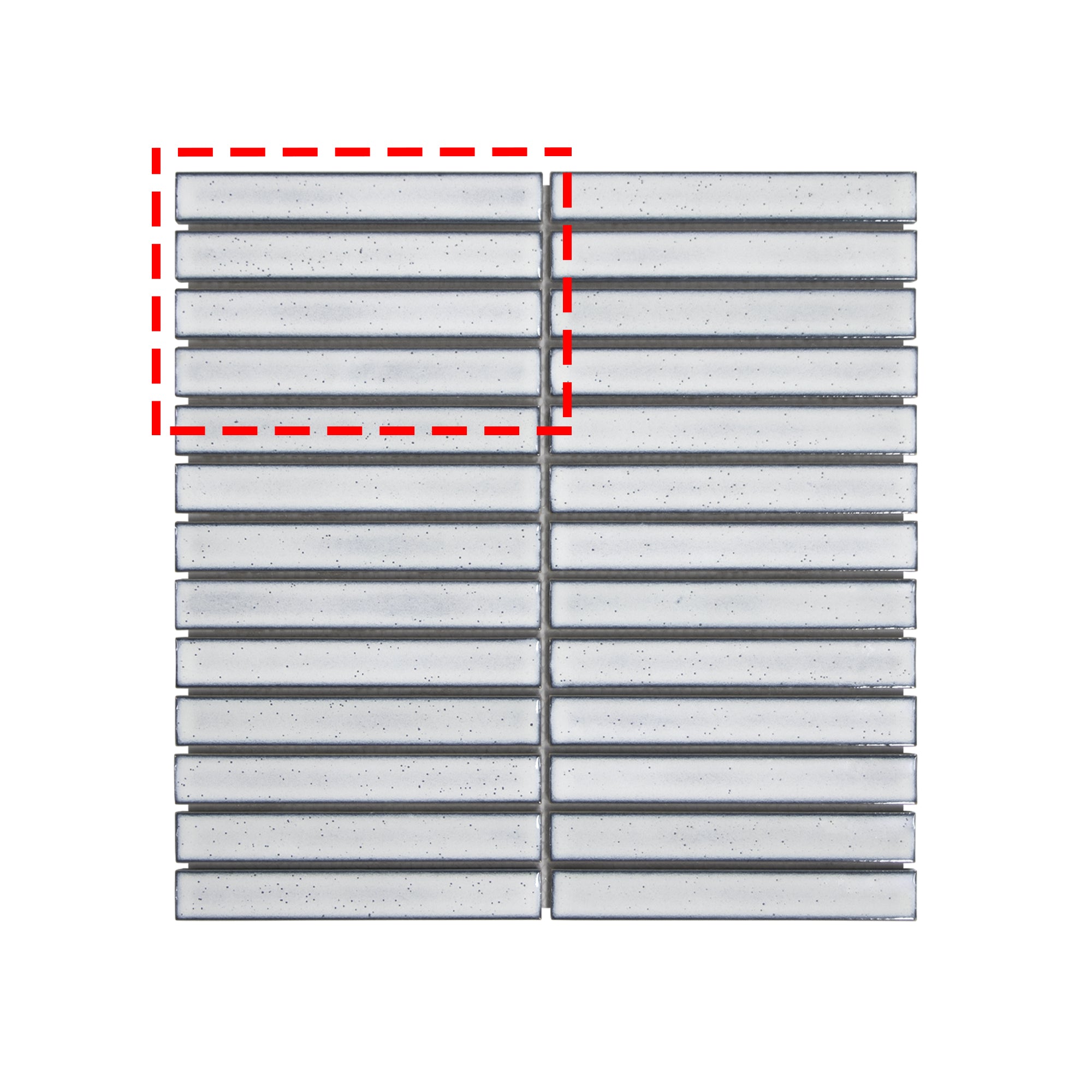 Kit Kat White Porcelain Floor and Wall Mosaic Tile