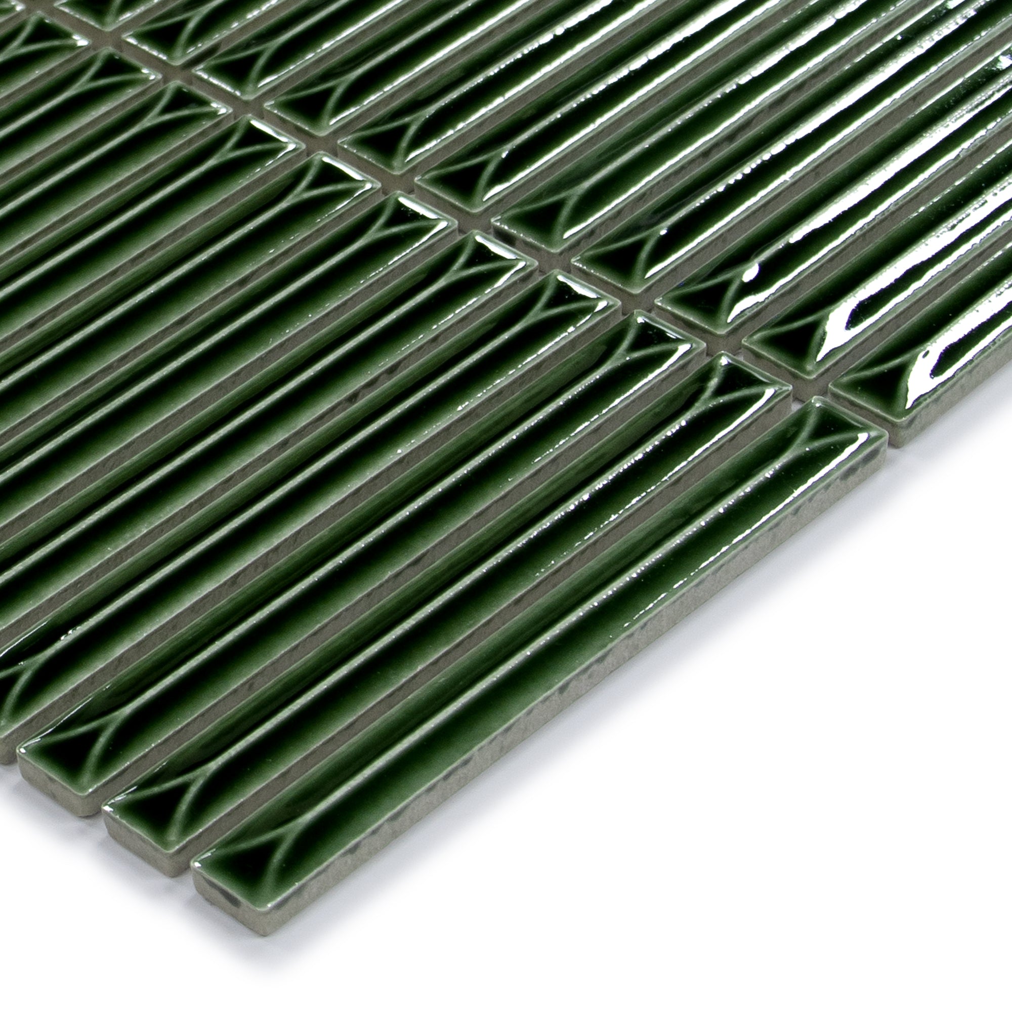 Kit Kat Green Porcelain Wall Mosaic Tile
