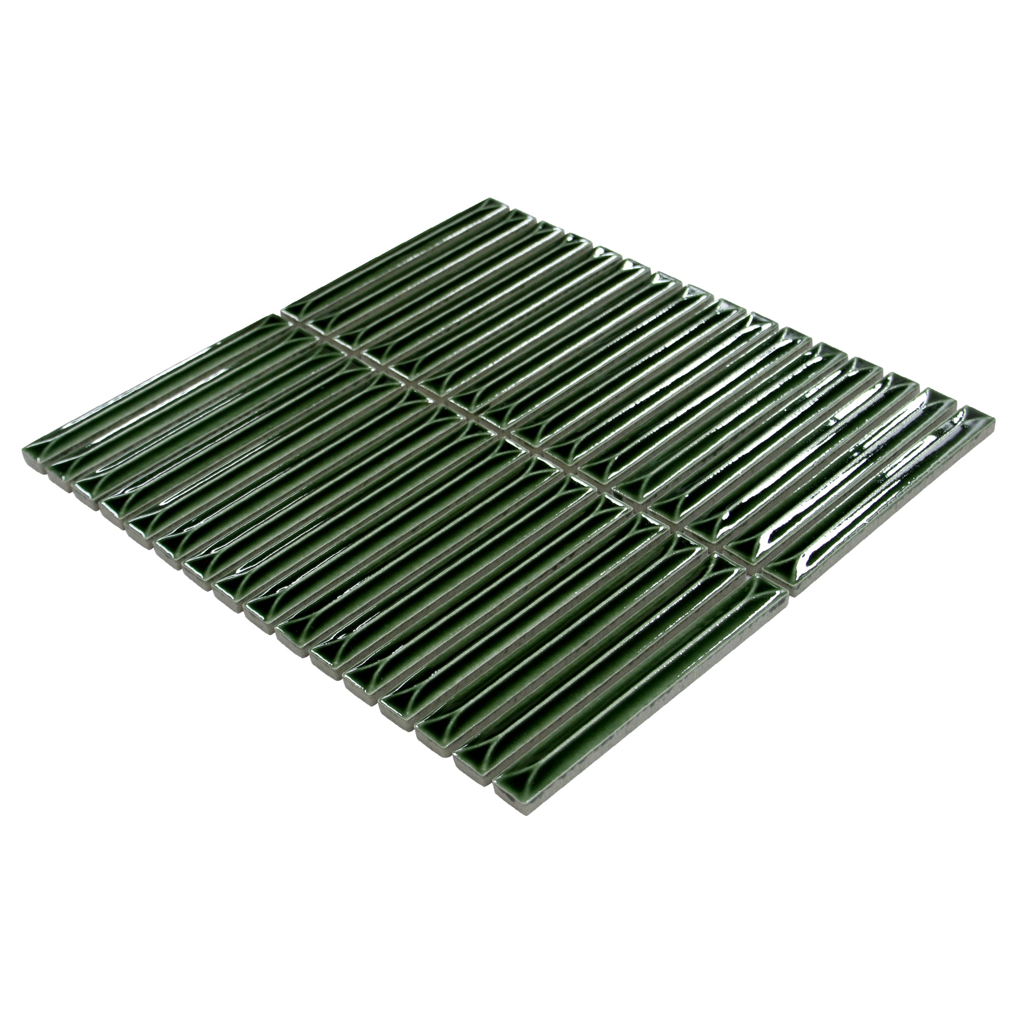 Kit Kat Green Porcelain Wall Mosaic Tile