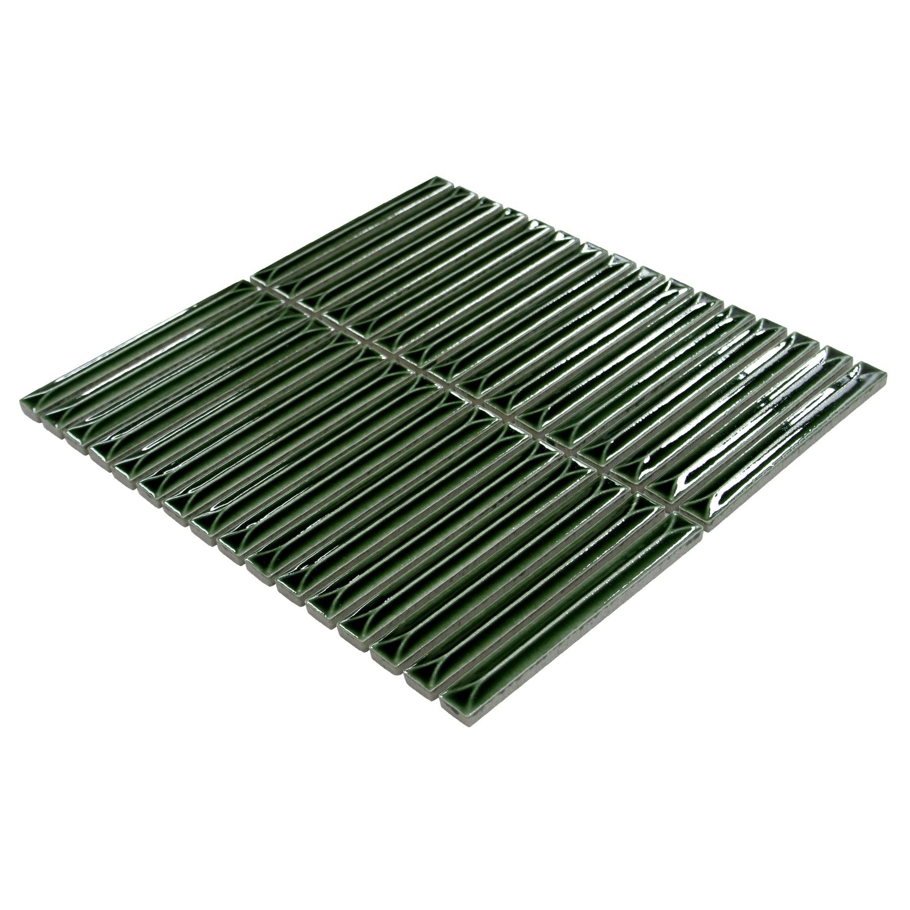 Kit Kat Green Porcelain Floor and Wall Mosaic Tile