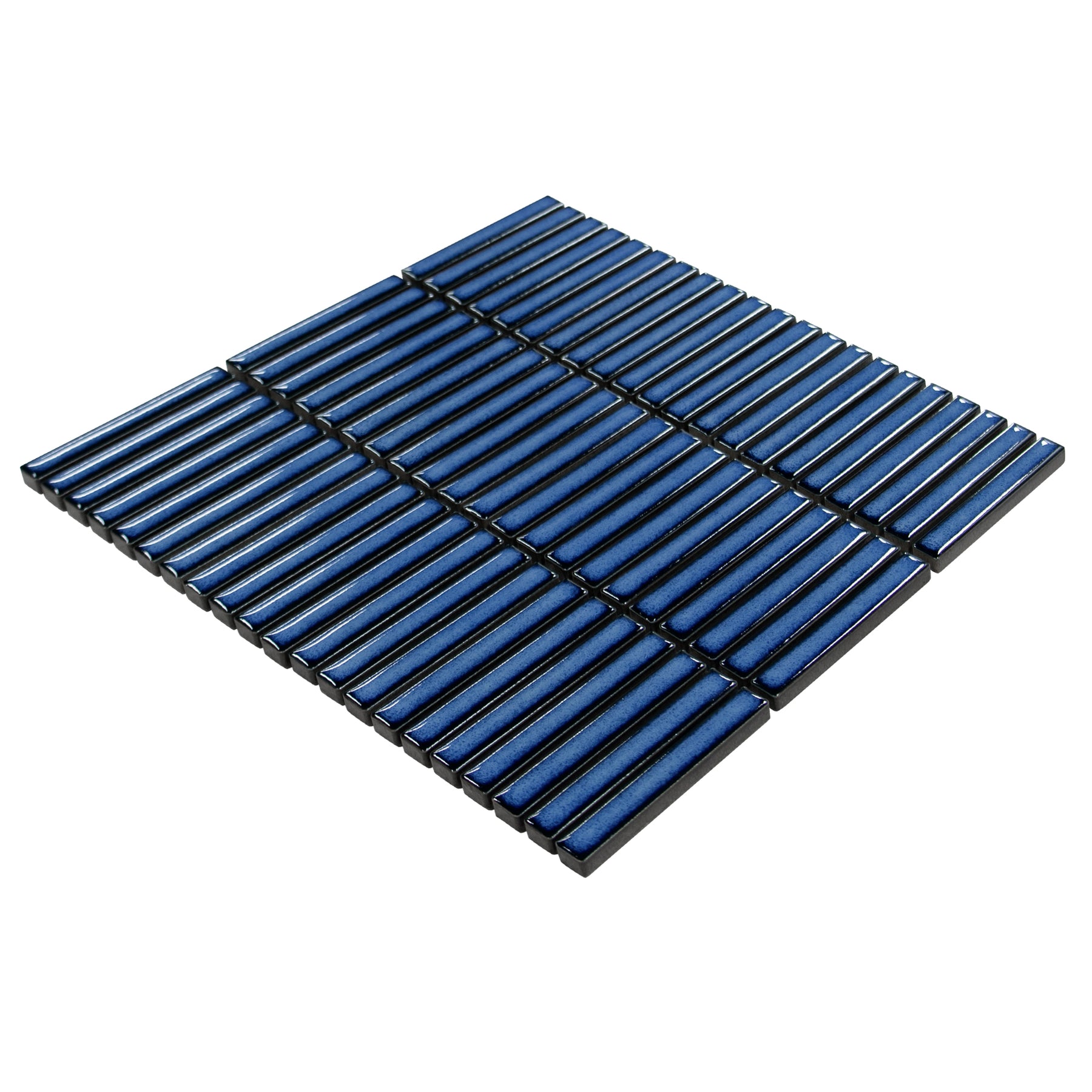 Kit Kat Blue Porcelain Floor and Wall Mosaic Tile