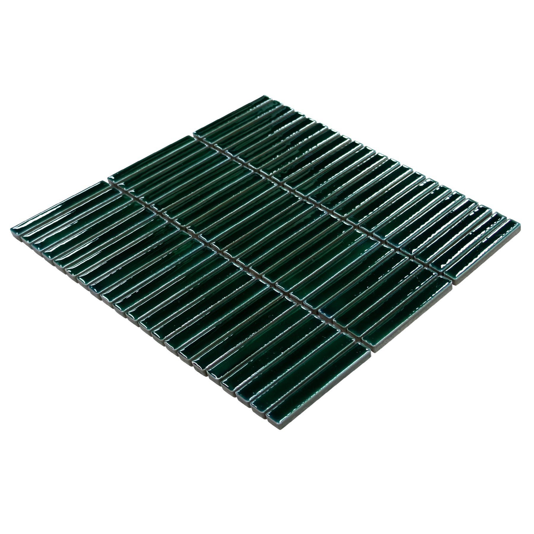 Kit Kat Green Porcelain Floor and Wall Mosaic Tile