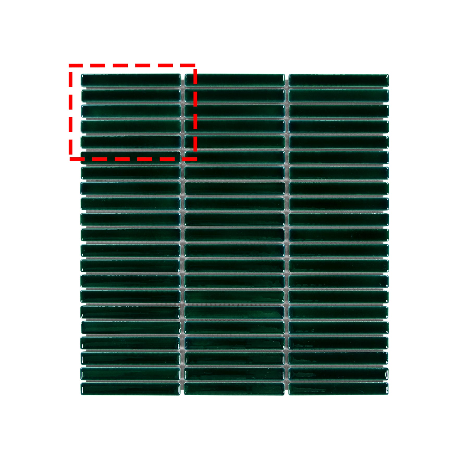 Kit Kat Green Porcelain Floor and Wall Mosaic Tile