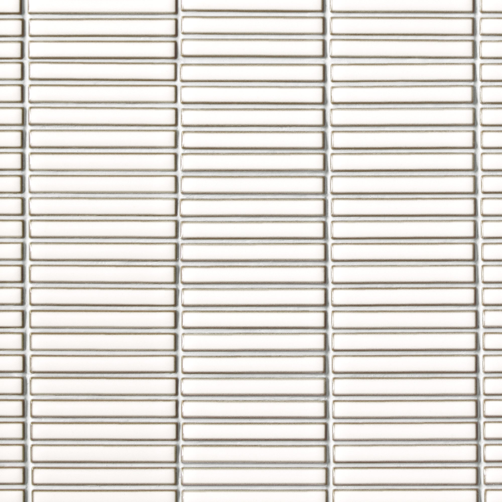 Kit Kat White Porcelain Floor and Wall Mosaic Tile