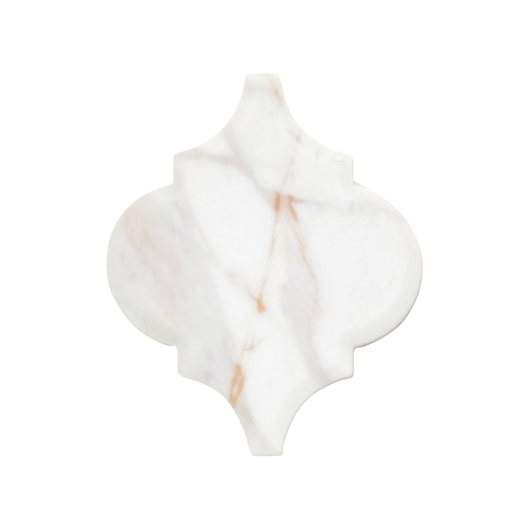 Statuario Gold Arabesque Recycled Glass Floor And Wall Mosaic Tile