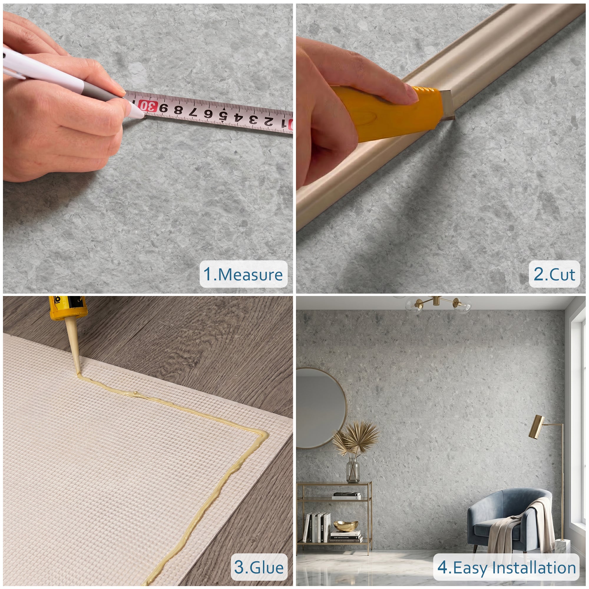 Terrazzo Flexible Stone Wall Covering