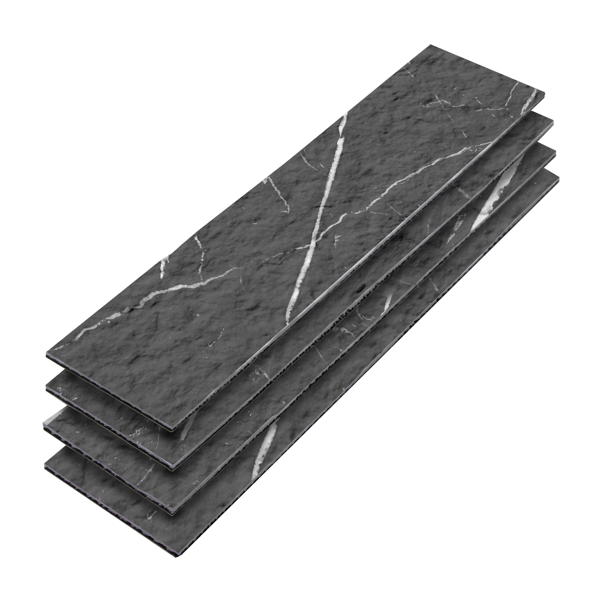 Black Marquina Flexible Stone Peel and Stick Tile