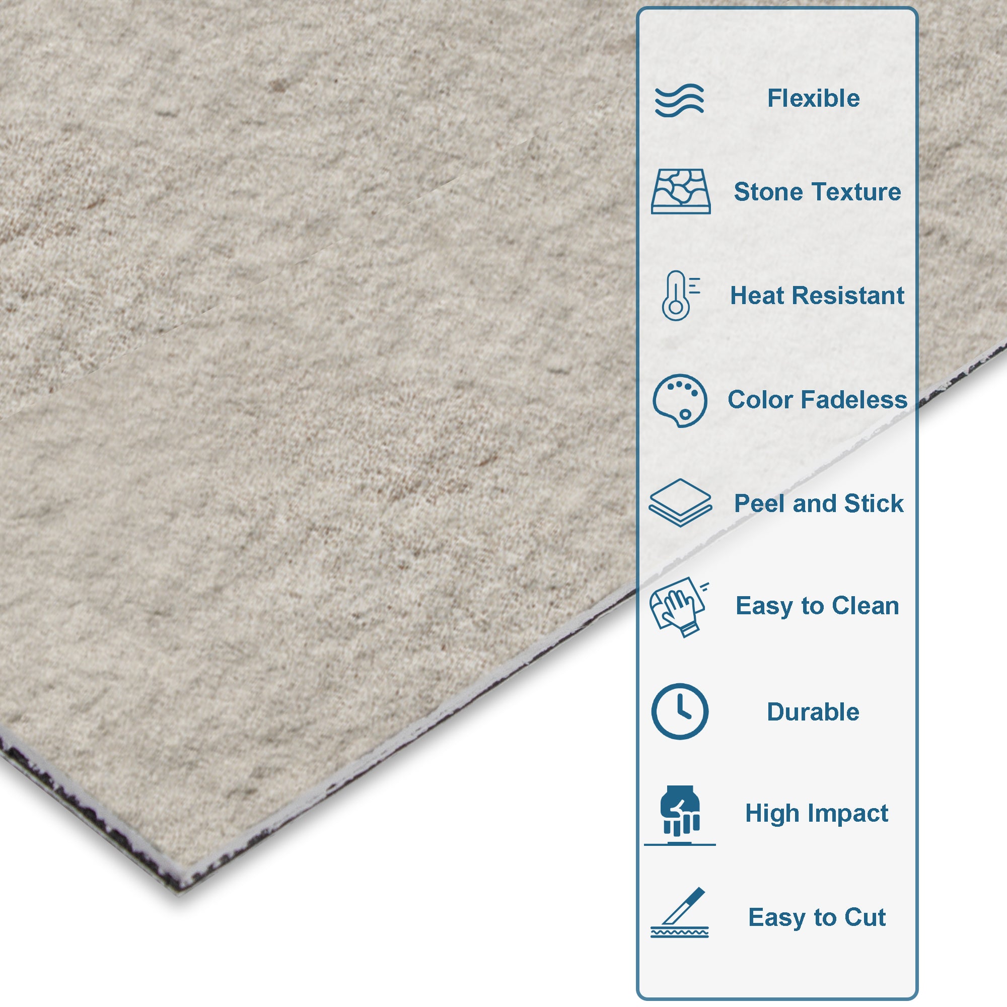 Limestone Flexible Stone Peel and Stick Tile