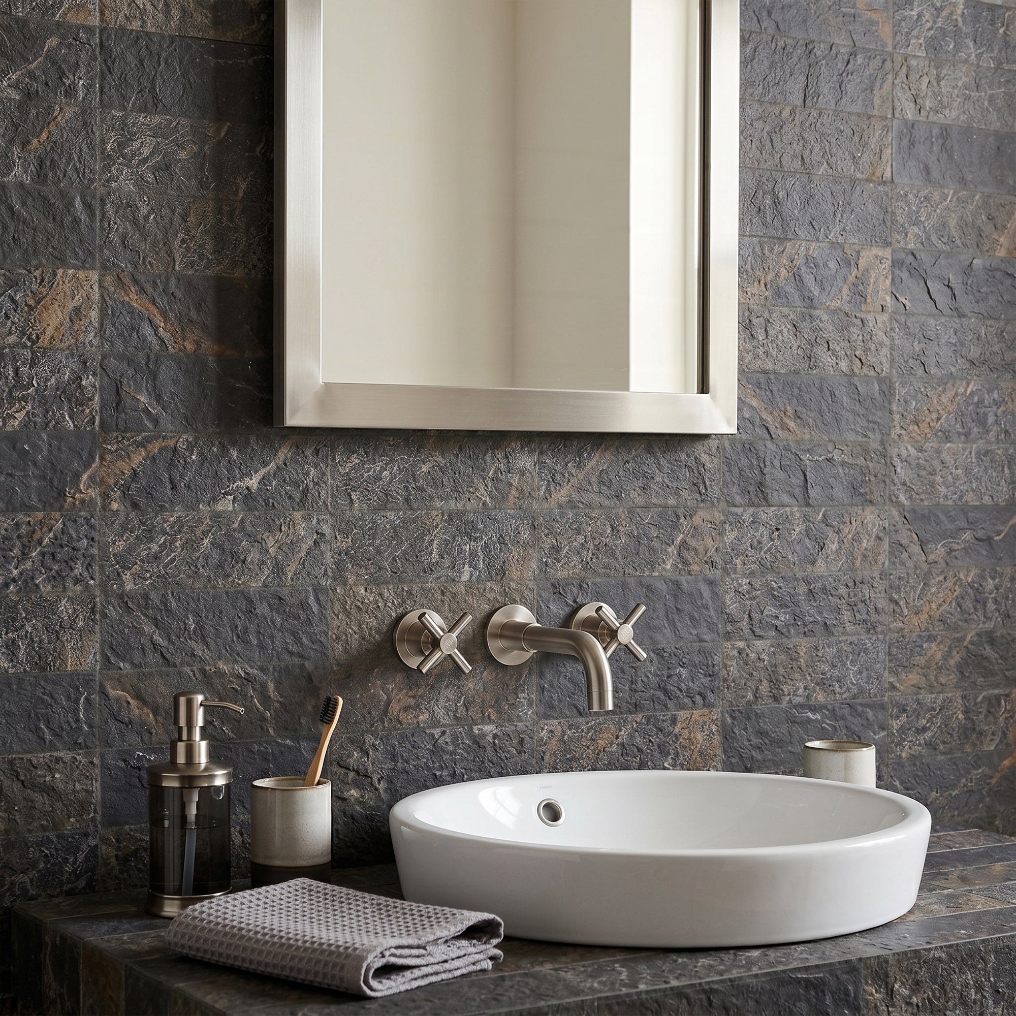 Oxide Flexible Stone Peel and Stick Tile