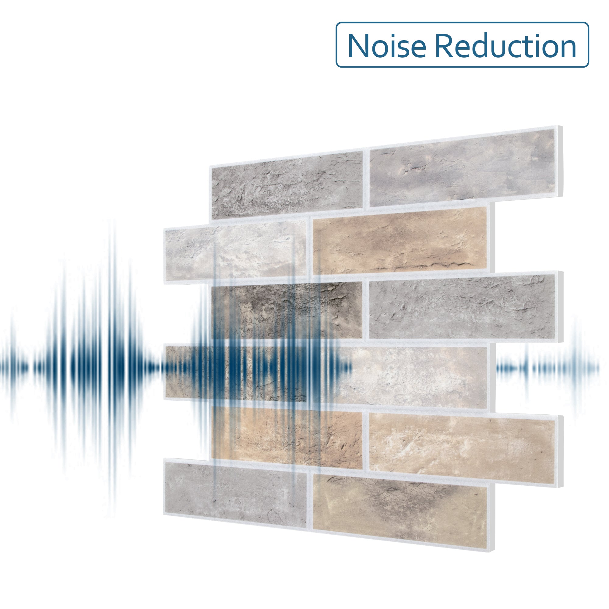 Faux Brick Brown Mixed PET Acoustic Felt Tile