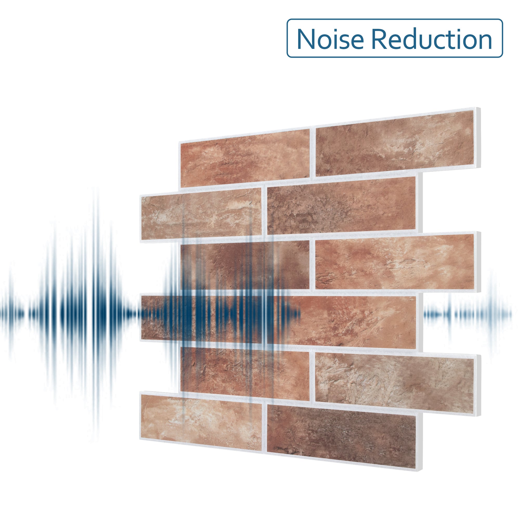 Faux Brick Red Mixed PET Acoustic Felt Tile