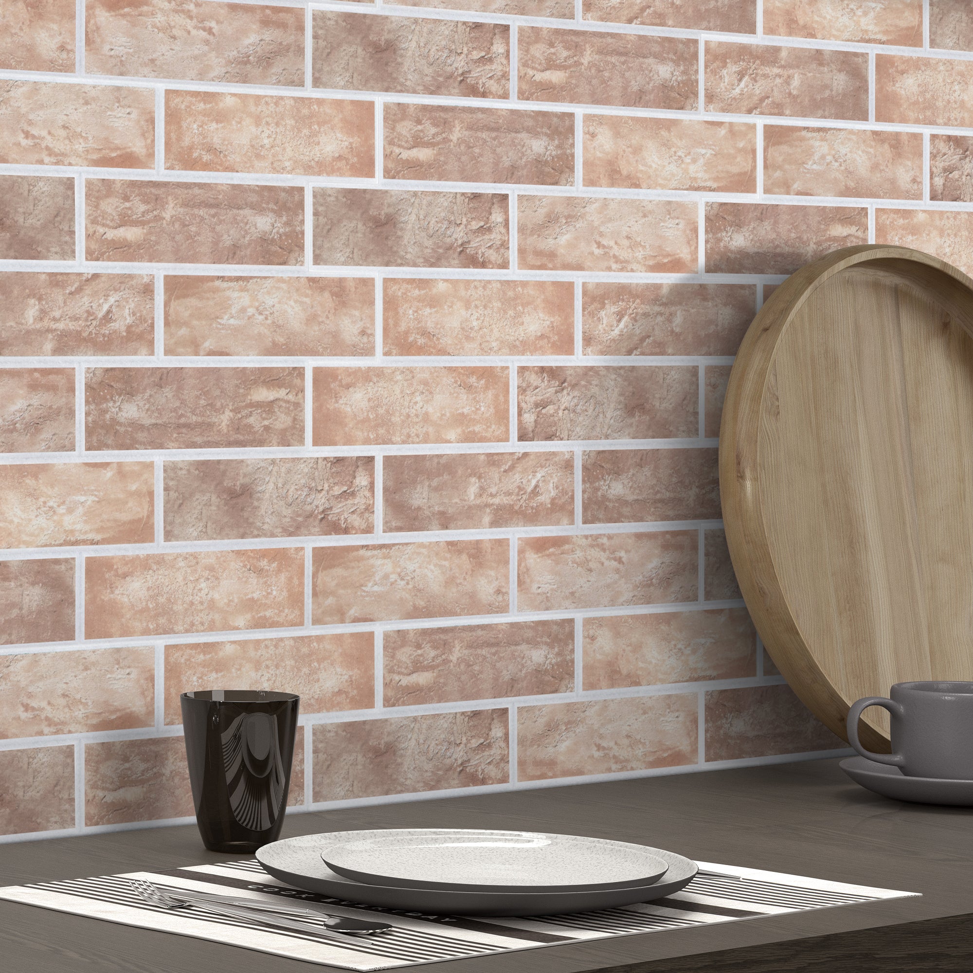 Faux Brick Rustic PET Acoustic Felt Tile