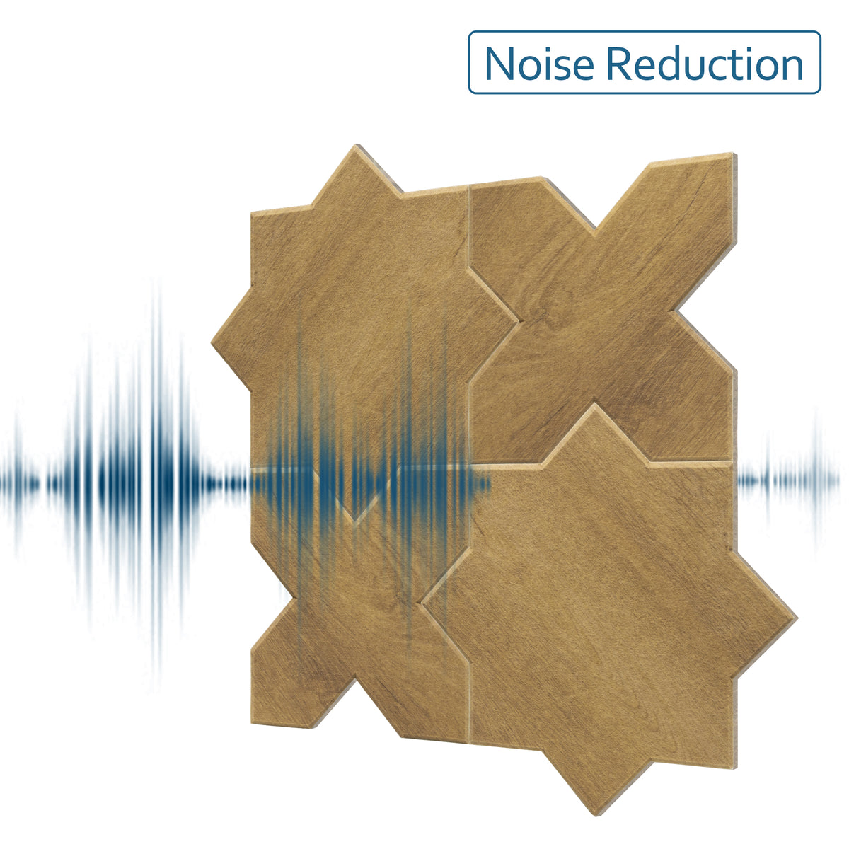 Star & Cross Natural Oak PET Acoustic Felt Tile
