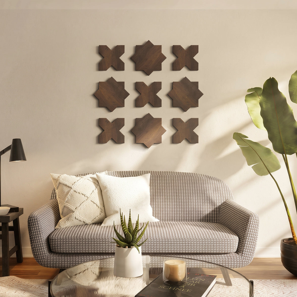 Star & Cross Walnut PET Acoustic Felt Tile