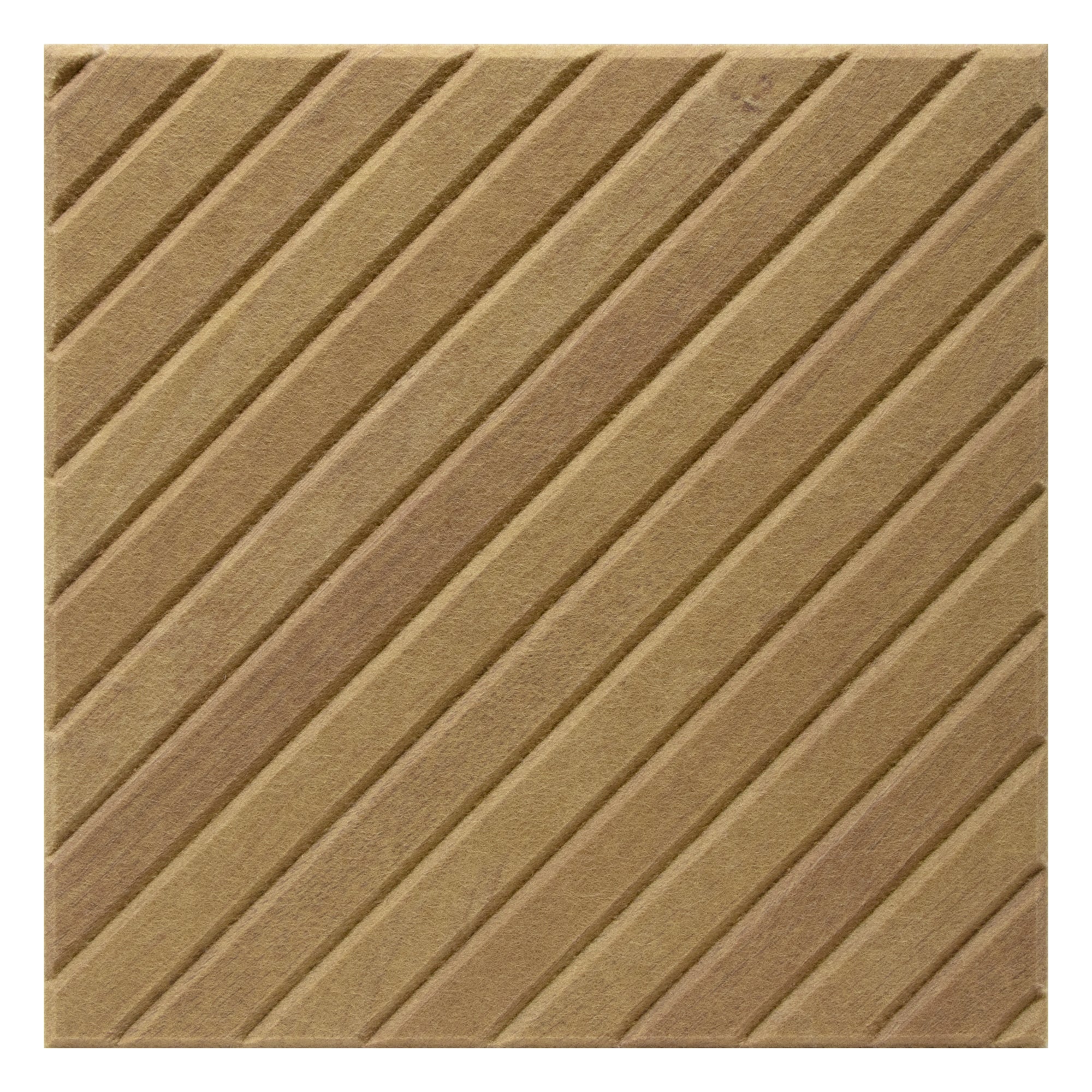 Diagonal Slat Natural Oak PET Acoustic Felt Tile