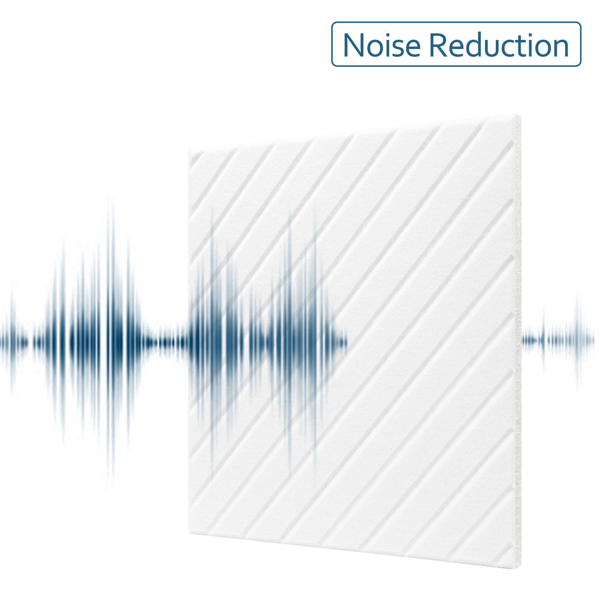 Diagonal Slat White PET Acoustic Felt Tile