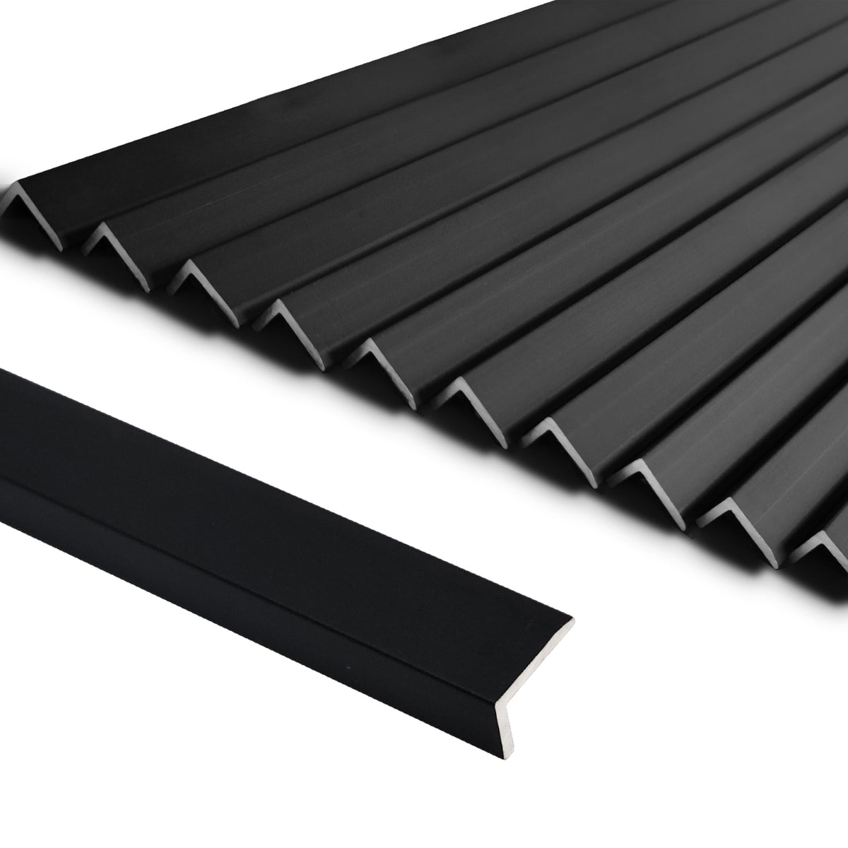 10 piezas de moldura de aluminio autoadhesiva para salpicadero, 12 pulgadas, negro mate