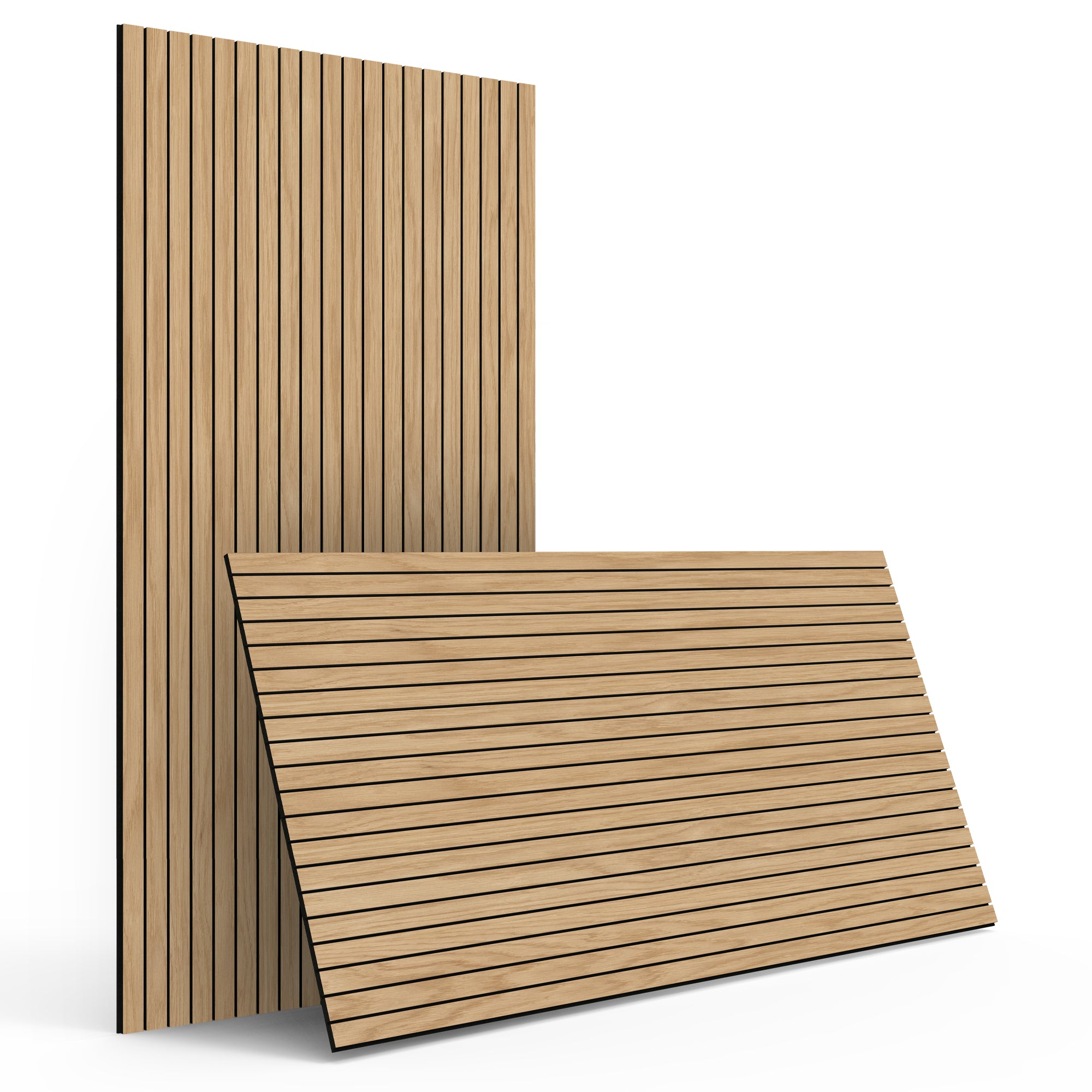 Natural Oak Wood Slat Acoustic Panels Decorative Wall Paneling