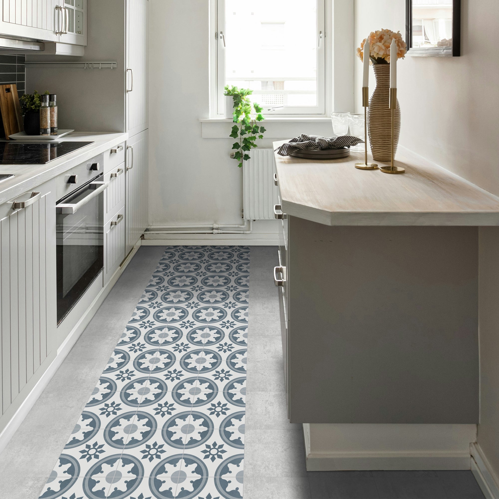 9" x 9" Gray Peel and Stick Backsplash Wall and Floor Tile