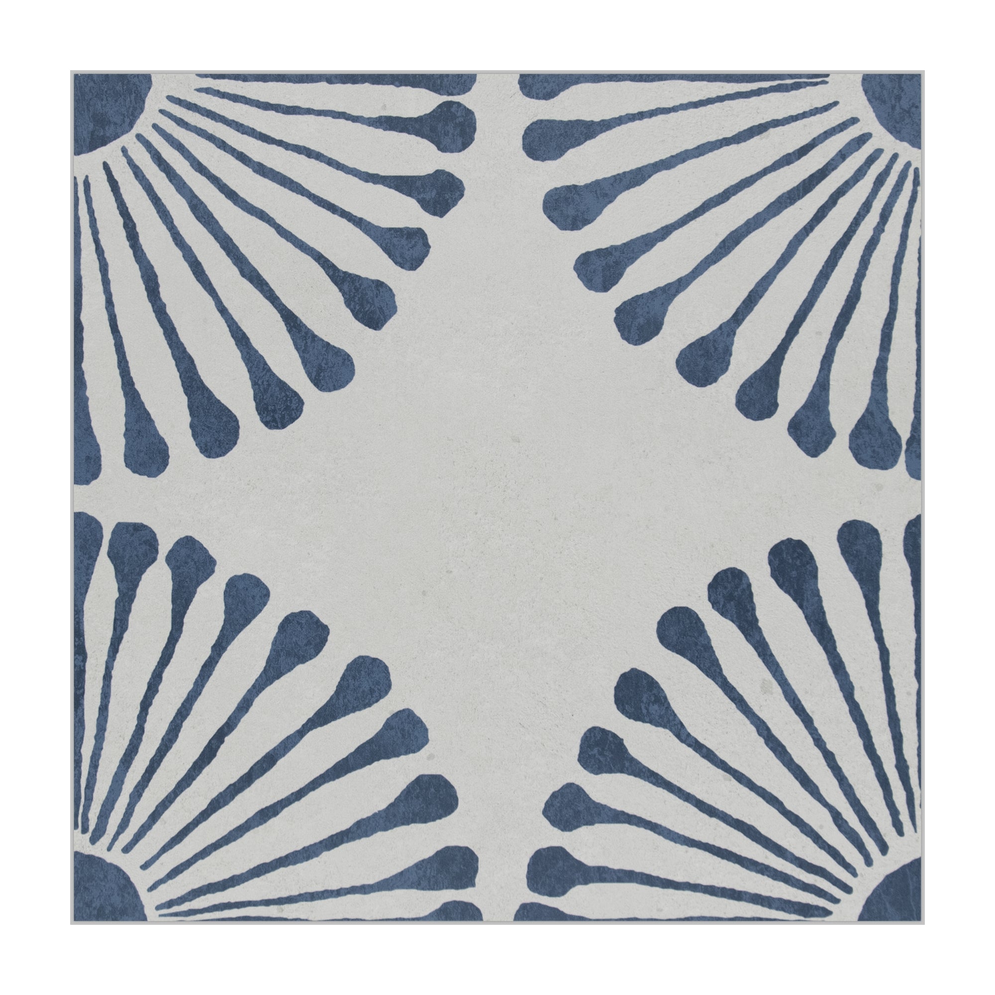 9" x 9" Patterned Blue Peel and Stick Floor and Wall Tile